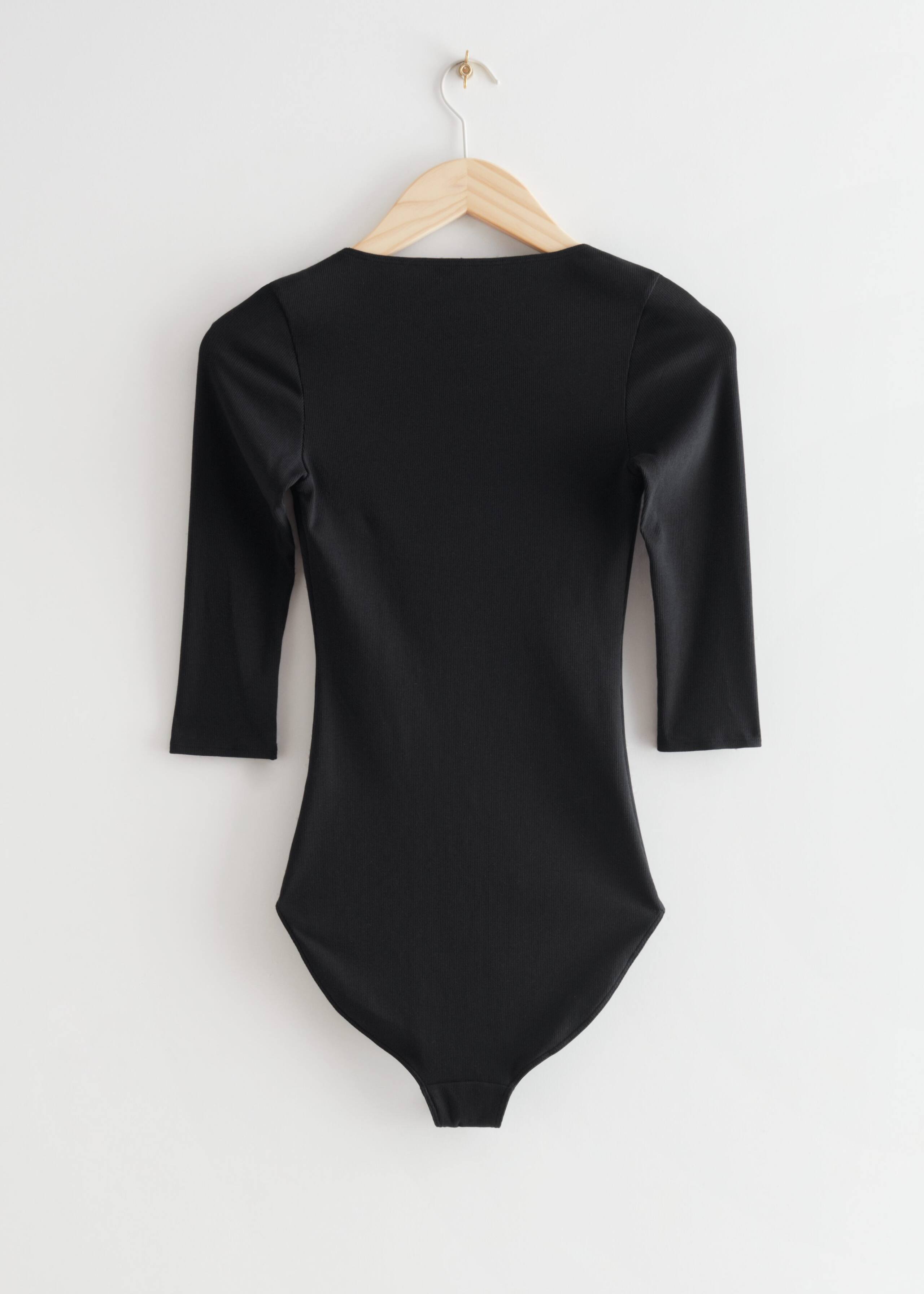 Buttoned Bodysuit - White - Bodegón