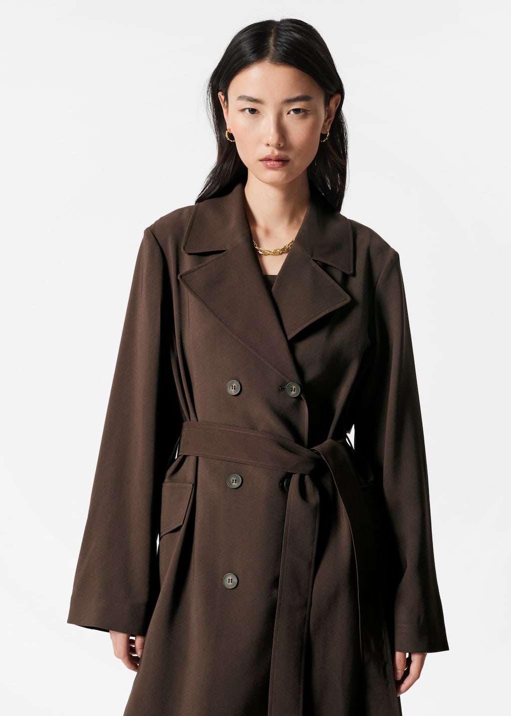 Image of Double-Breasted Trench Coat