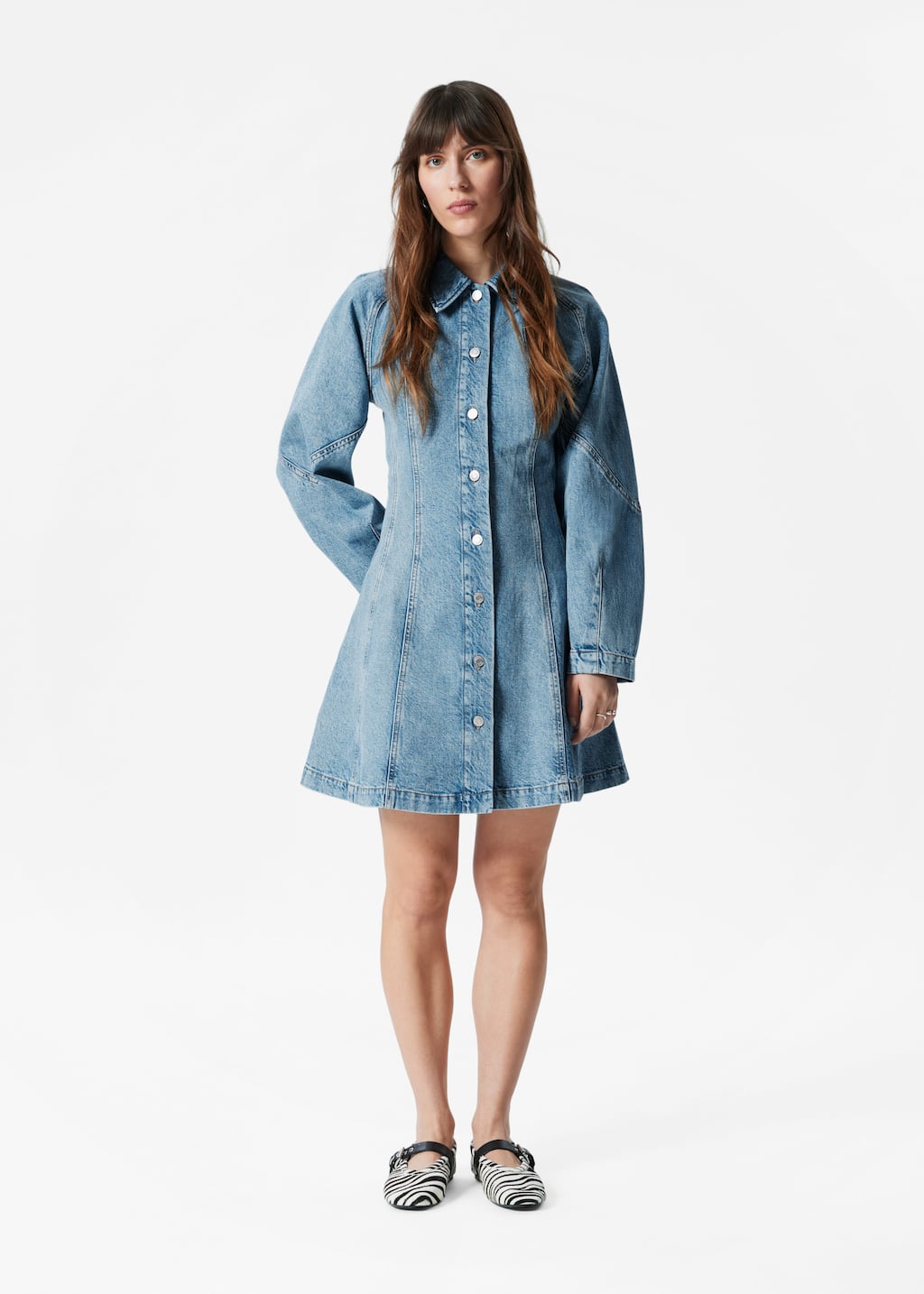 Image of Minivestido camisero vaquero