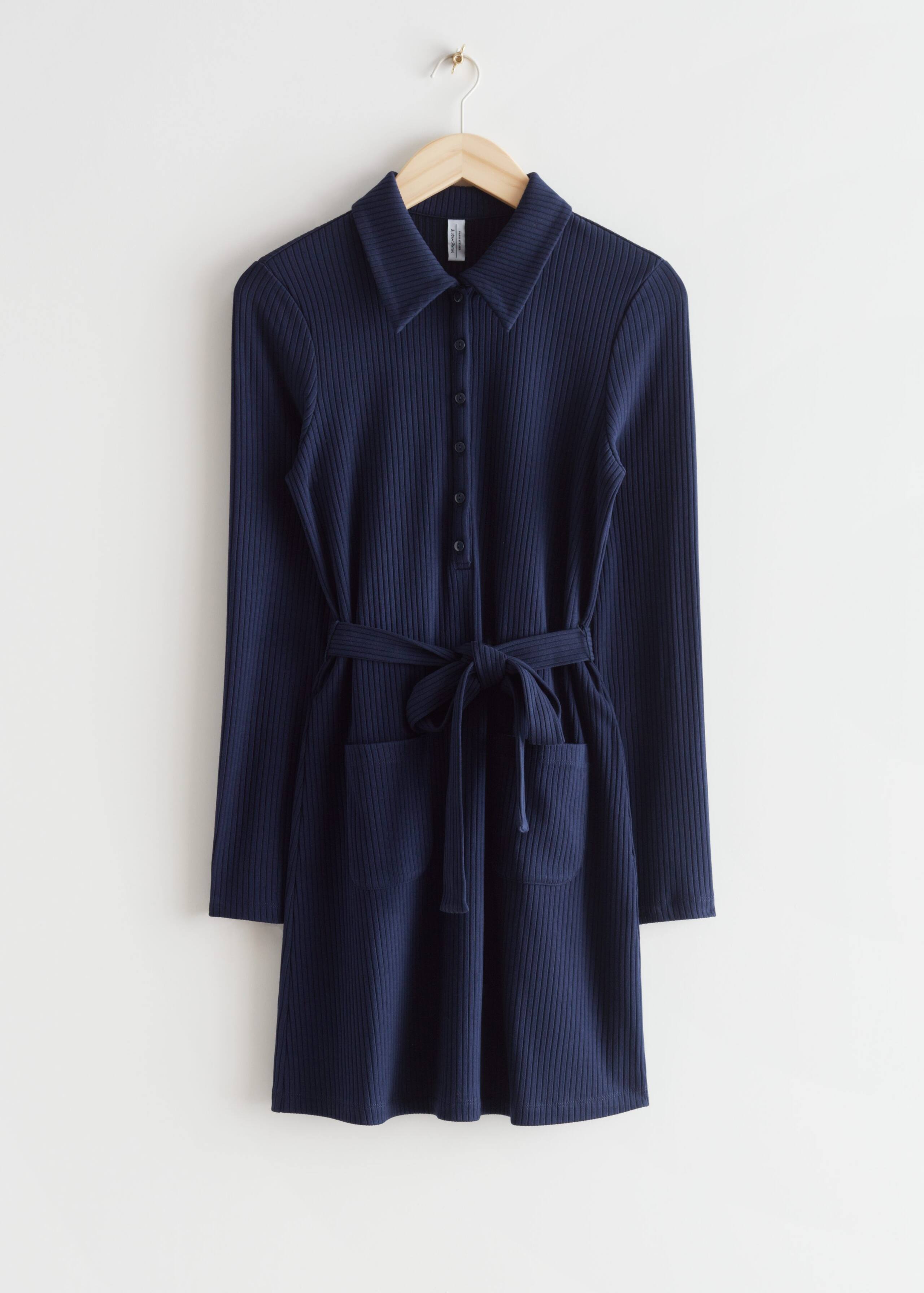 Collared Mini Dress - Navy - Still Life