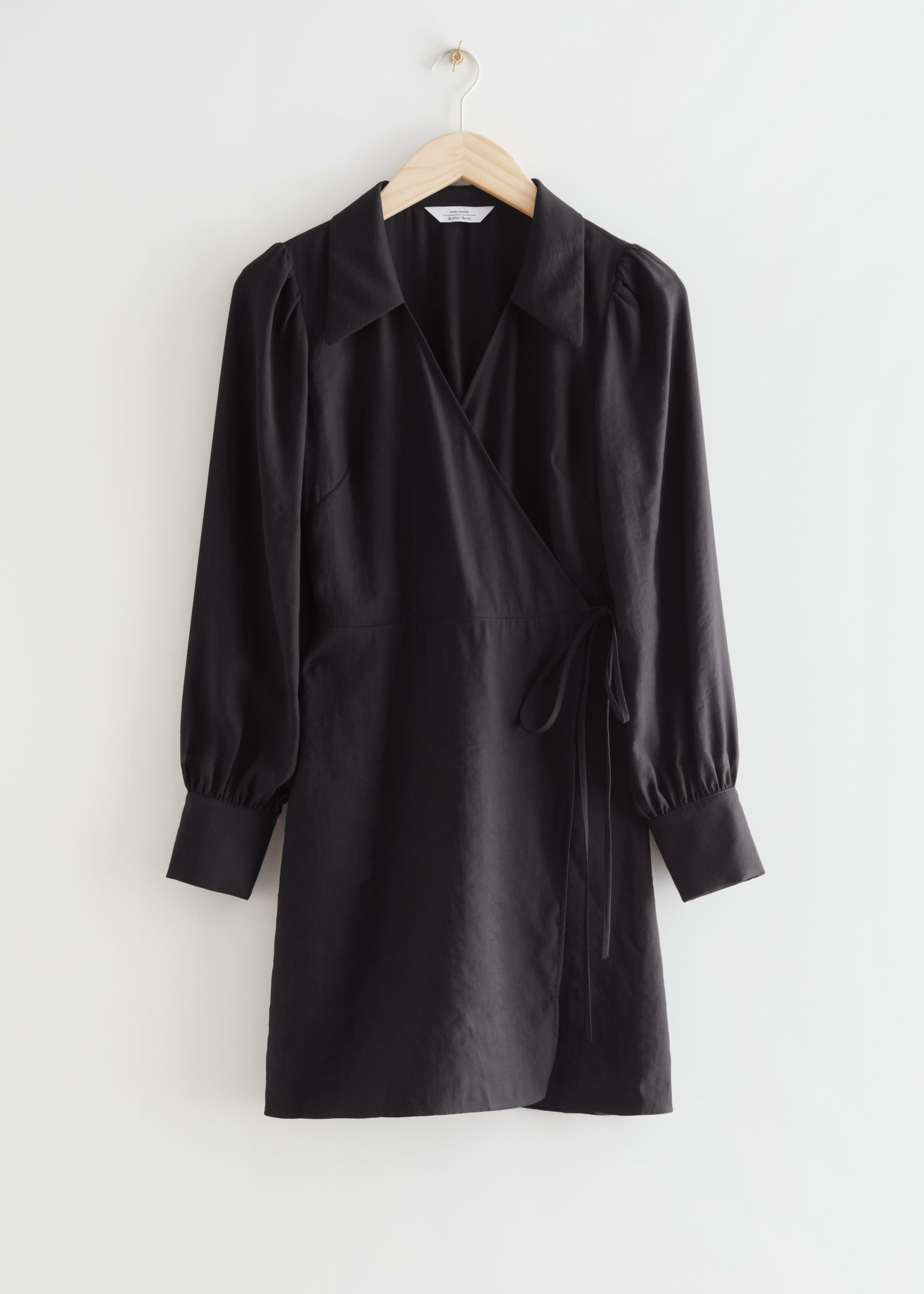 Collared Wrap Mini Dress - Green - Still Life