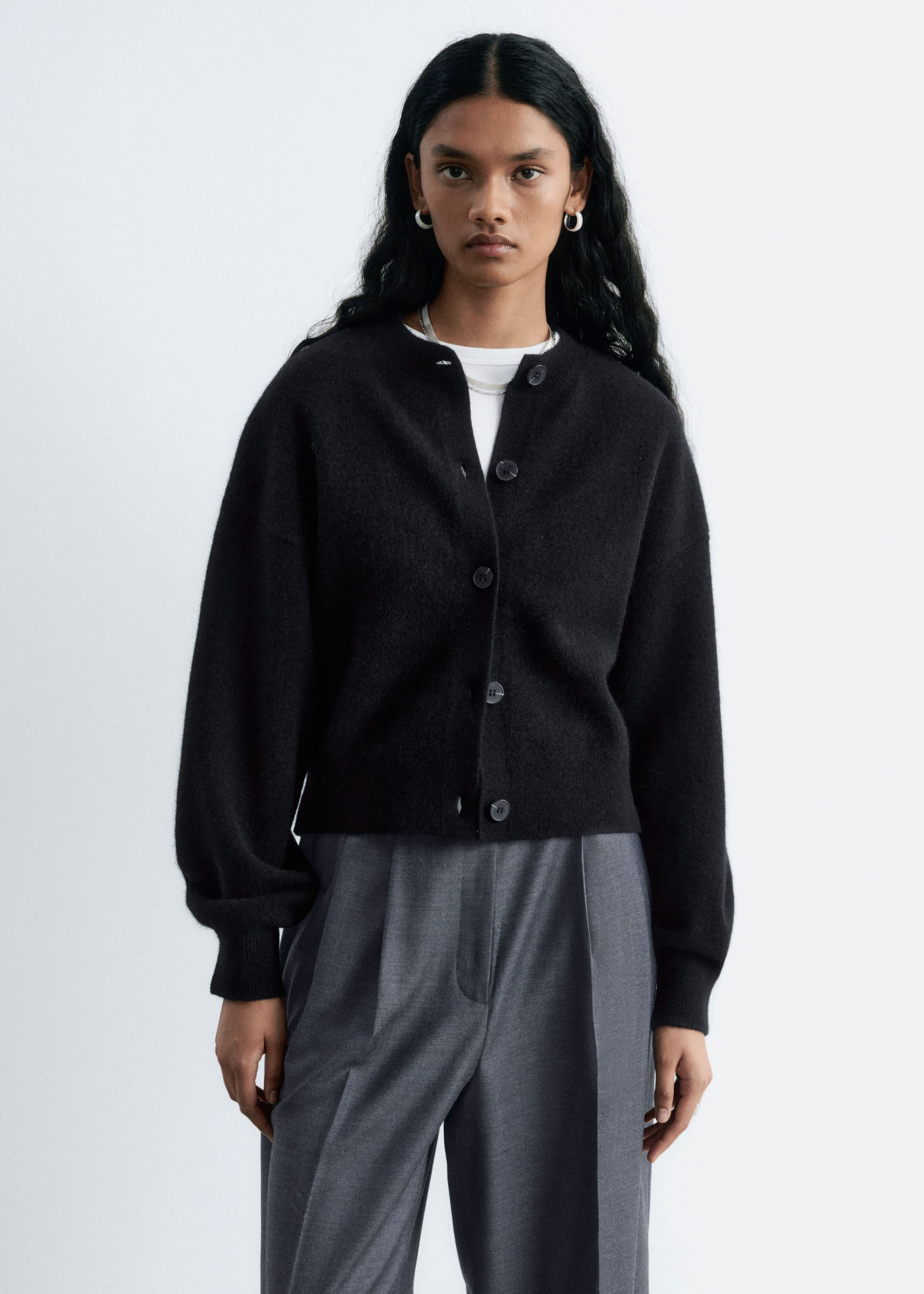 Boiled Merino Cardigan - Mole - Lookbook