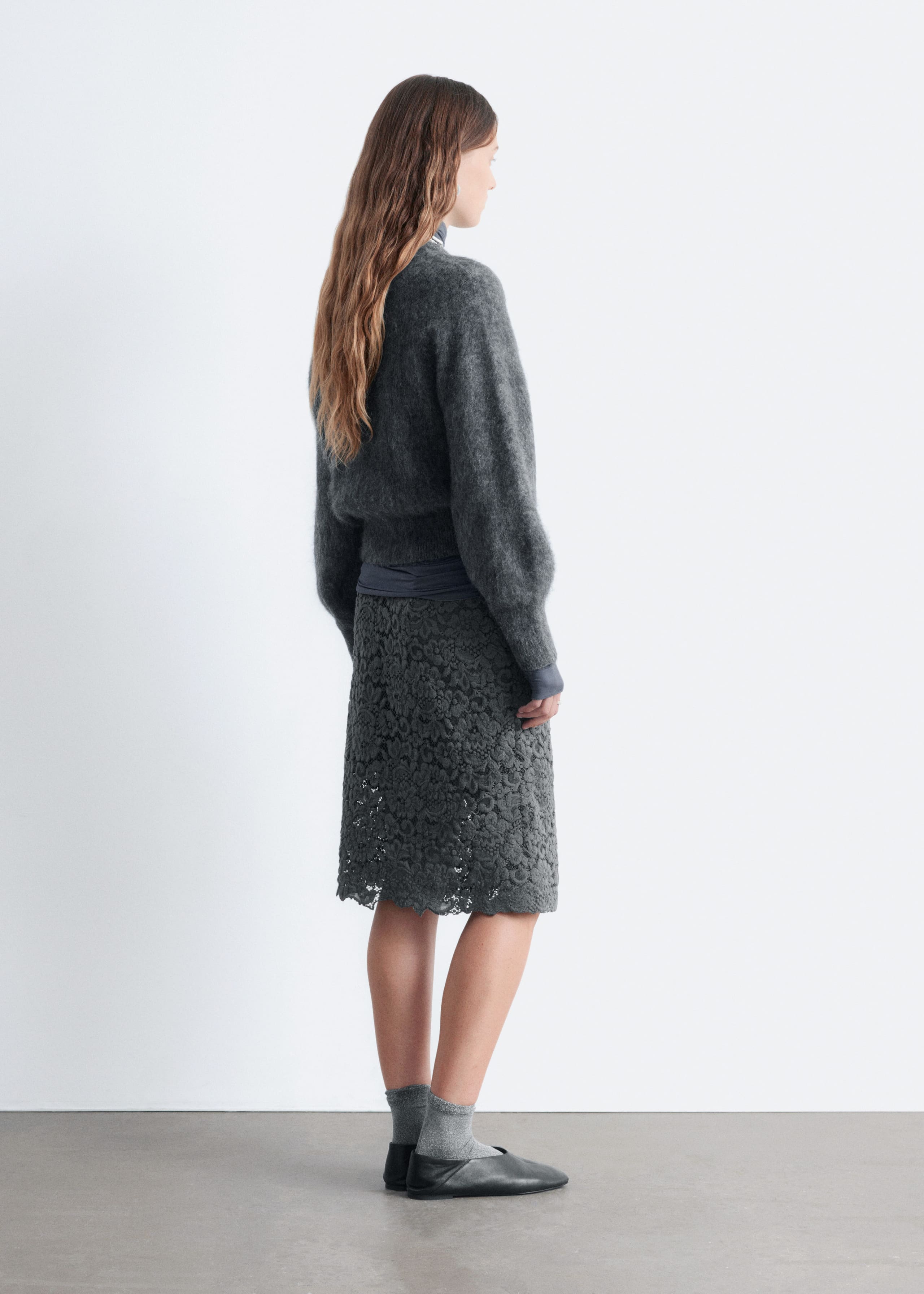 Image of Mohair-Blend Balloon-Sleeve Jumper