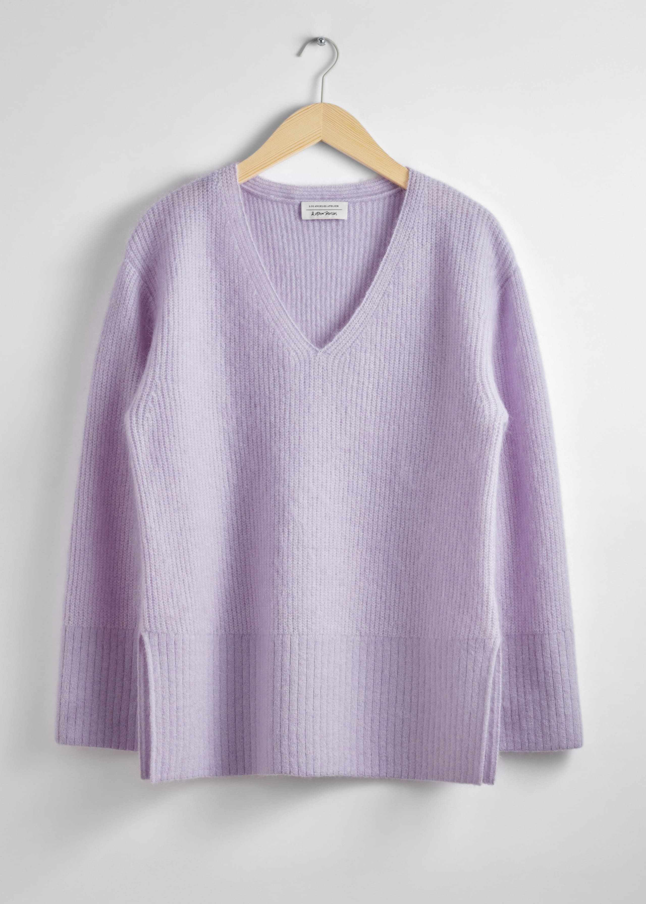 Jersey de punto y corte holgado - Lila - Bodegón