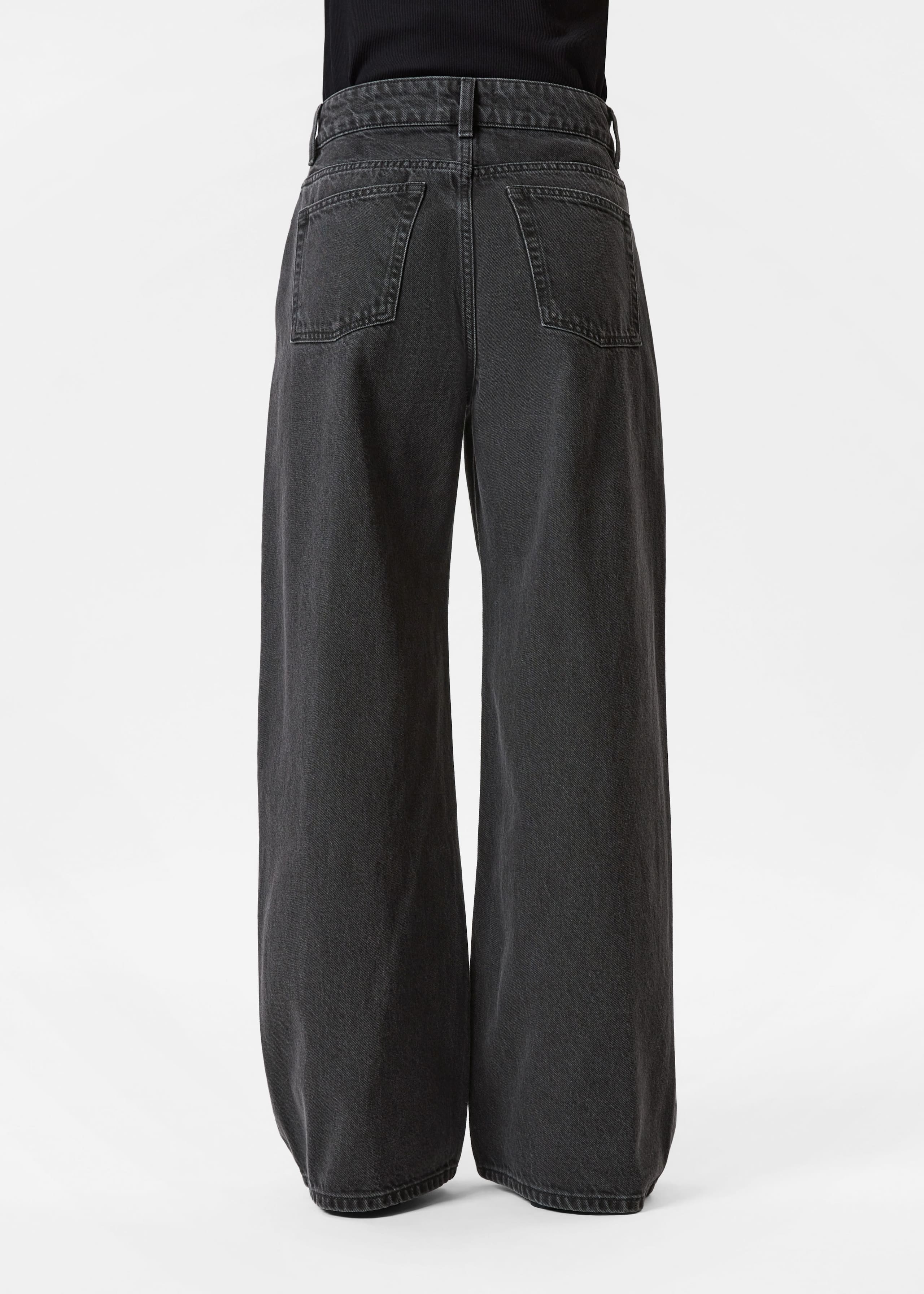 Wide Long Jeans - Mid Blue - Lookbook