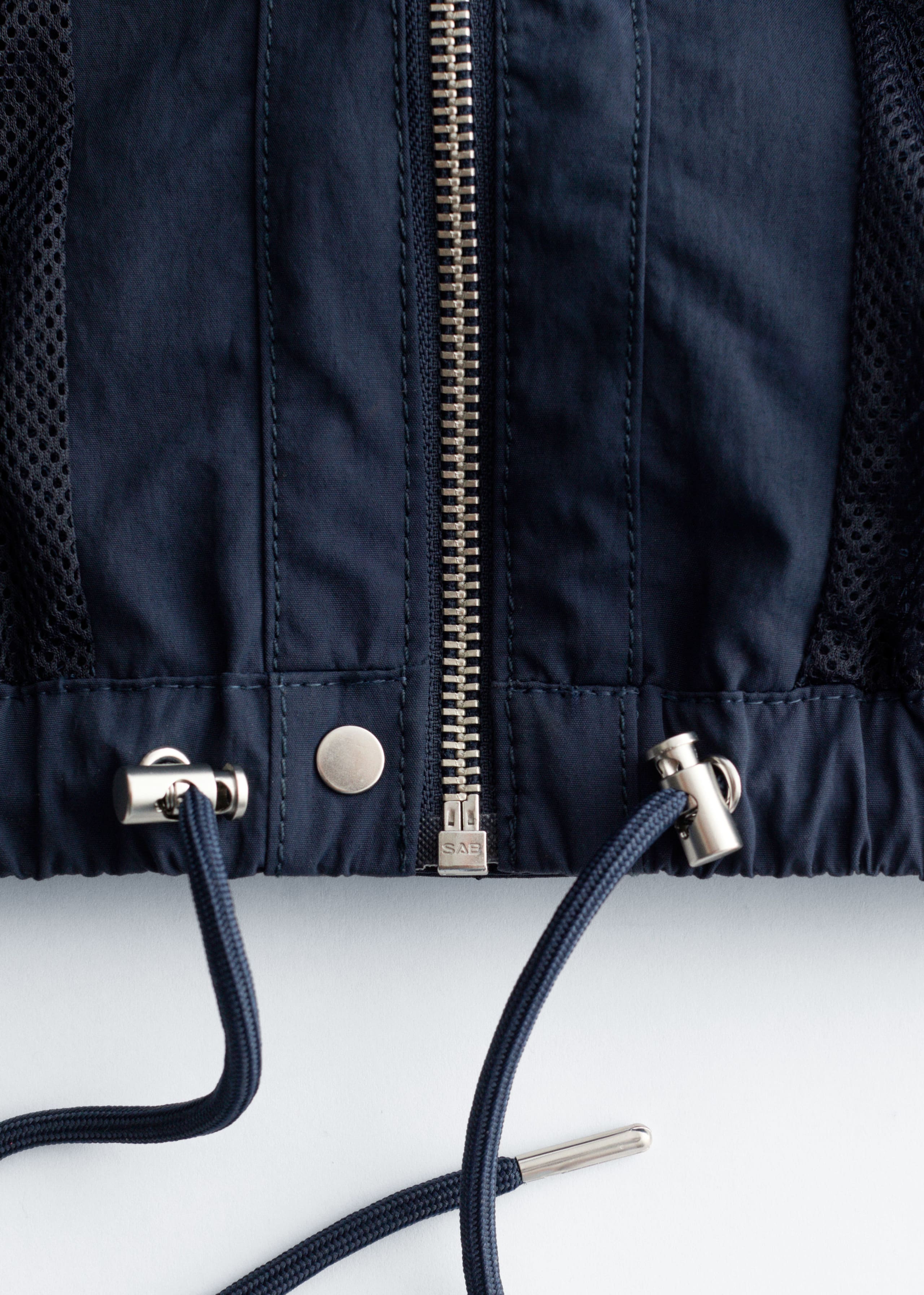 Image of Stand-Collar Drawstring Jacket