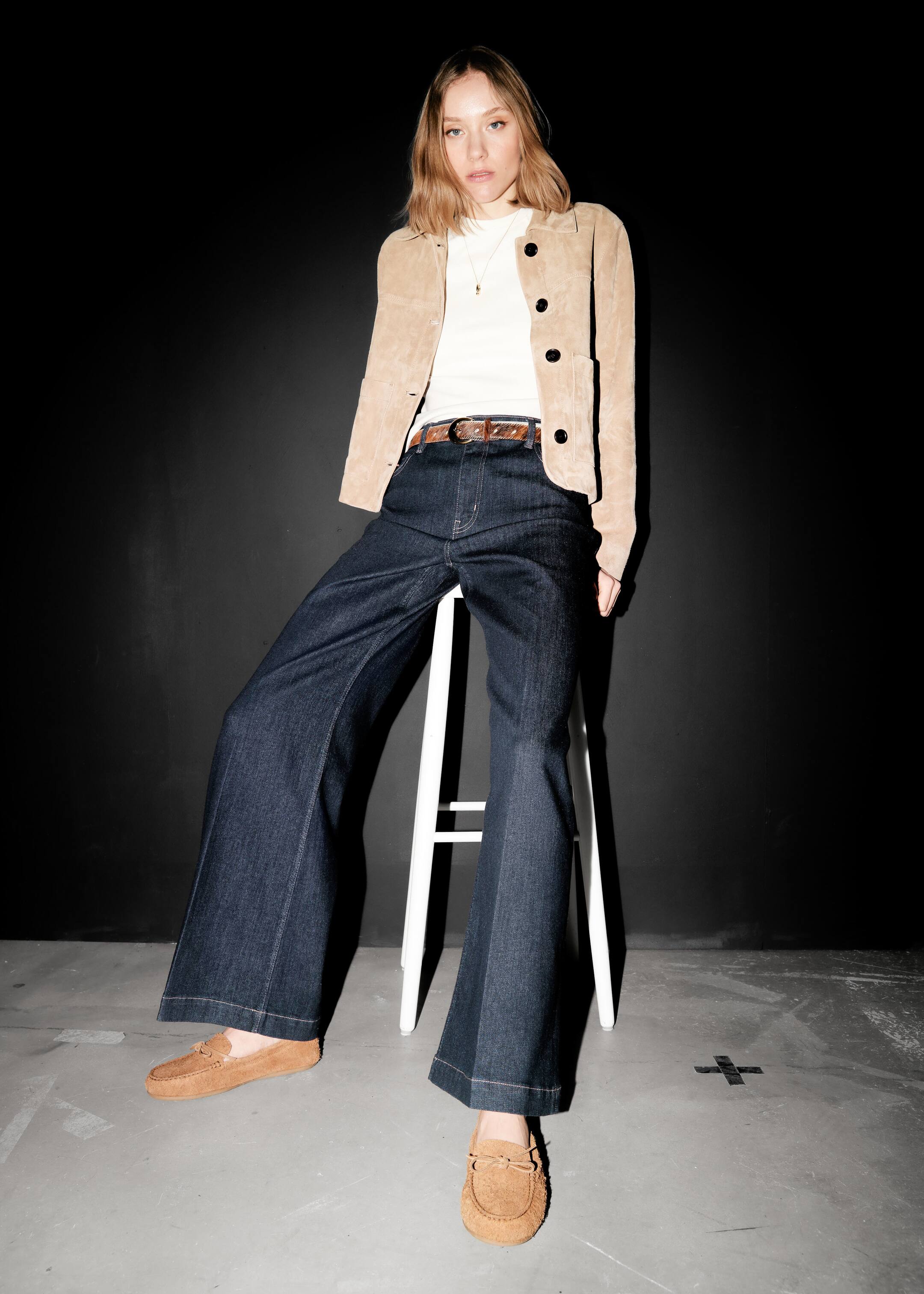 Agrandir l'image: Mocassins en daim doux - Marron Clair - FEMME | H&M BE 1