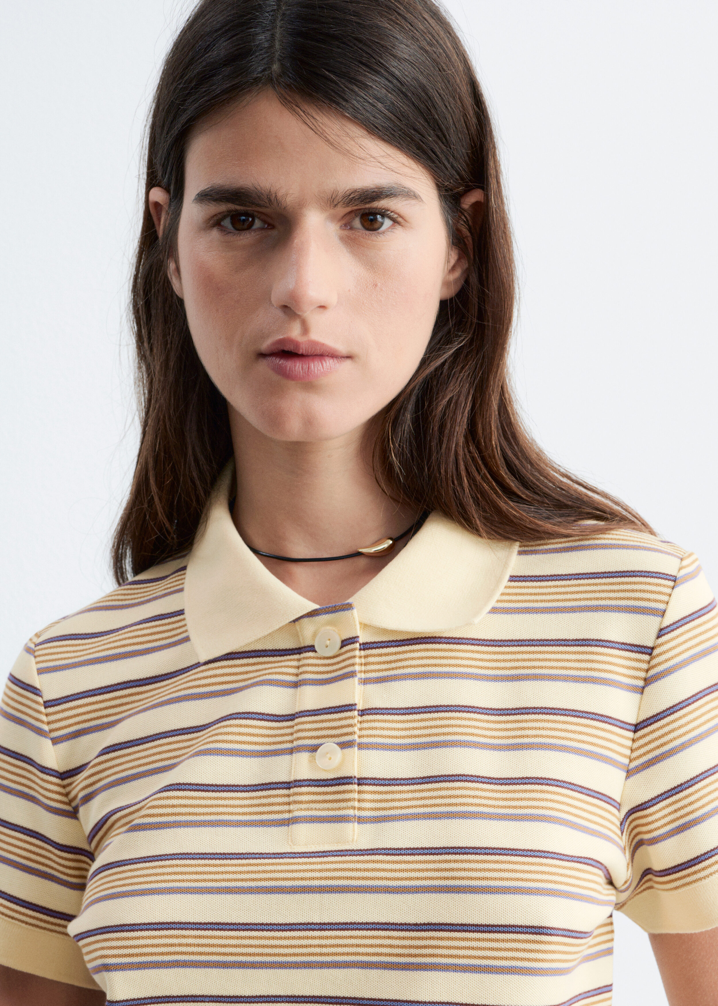 Open-Knit Polo Top - White - T-shirts - & Other Stories GG