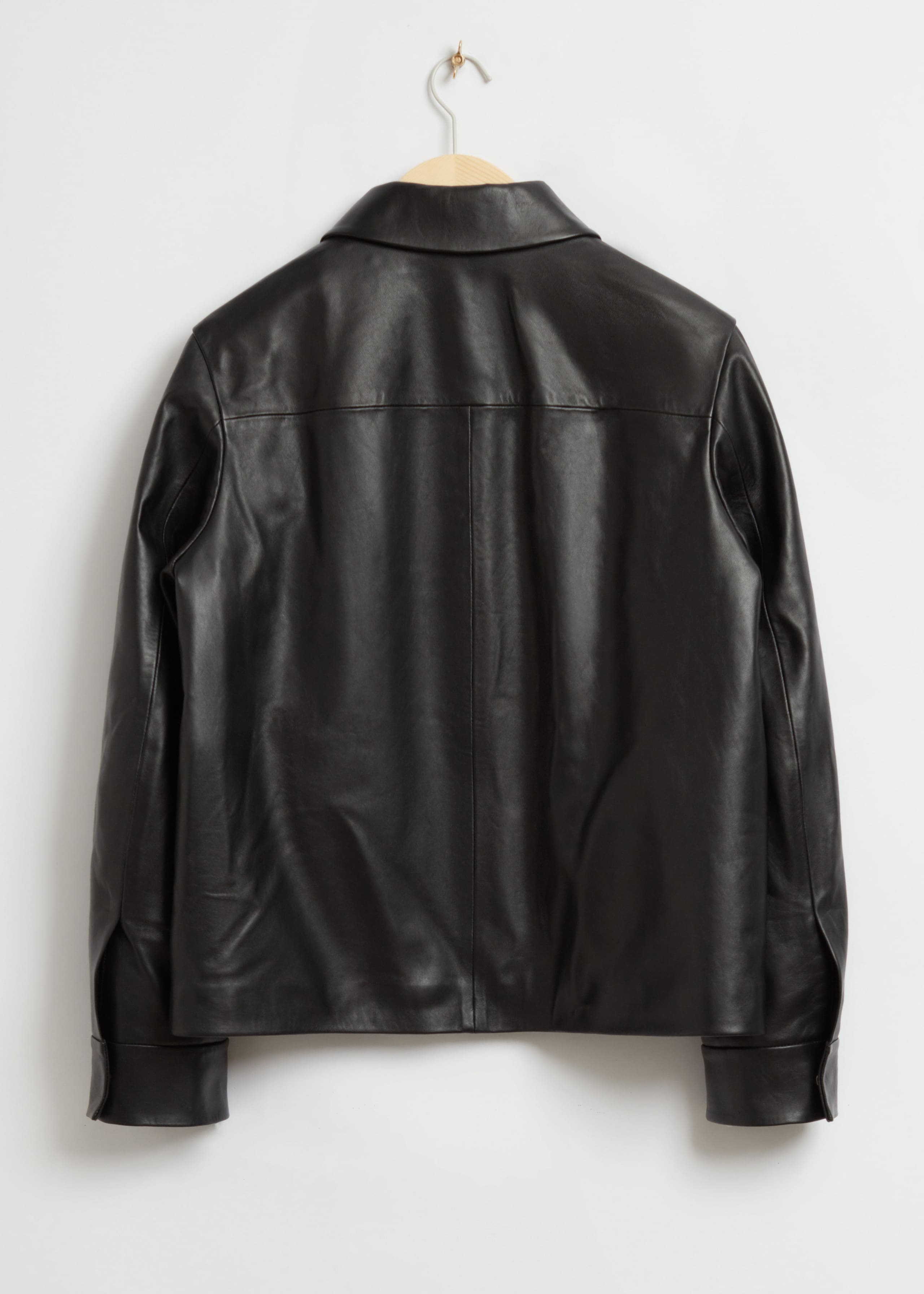 Image of Regular Fit Leather Jacket