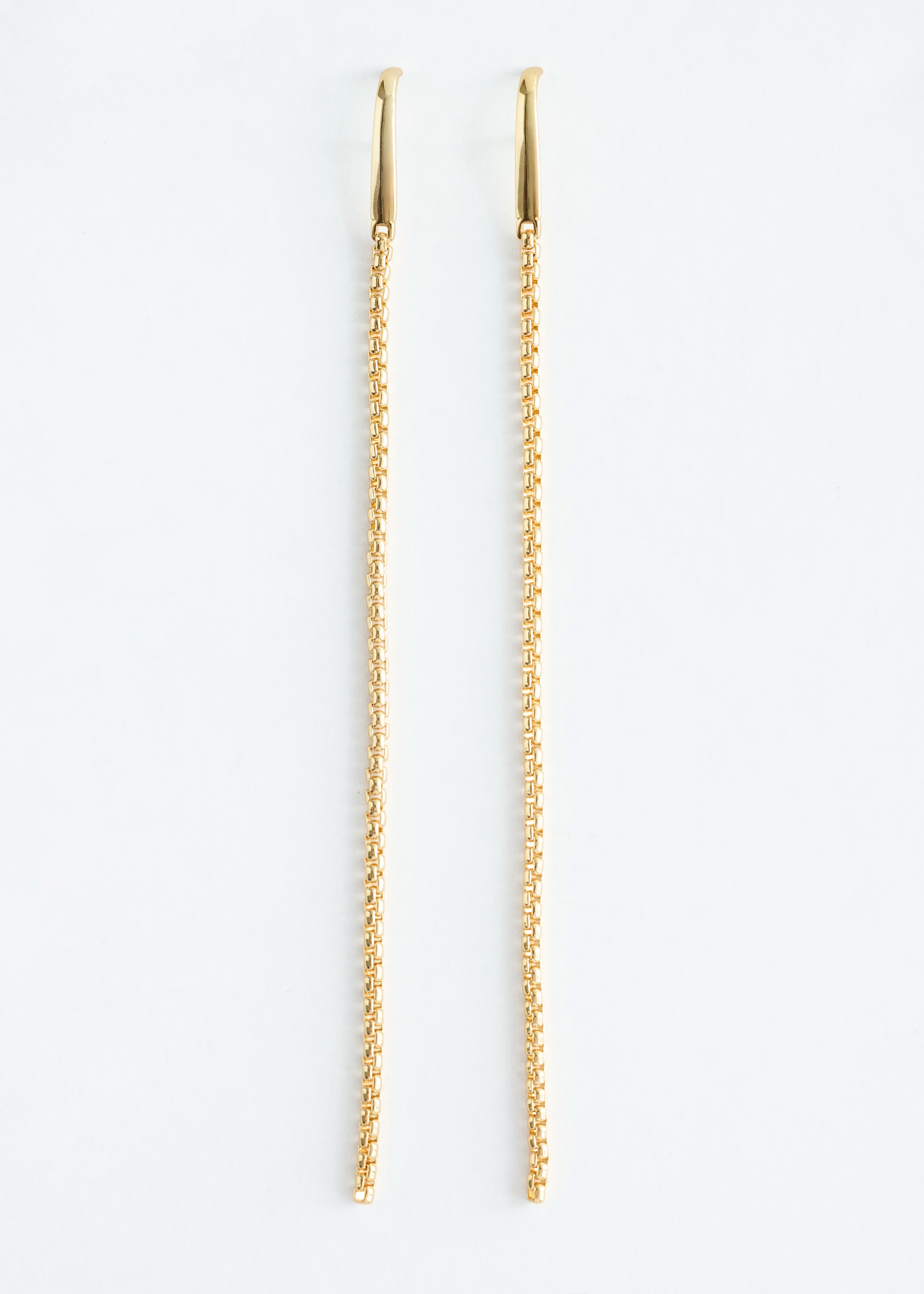 Ohrringe mit langem Kettendesign - Gold