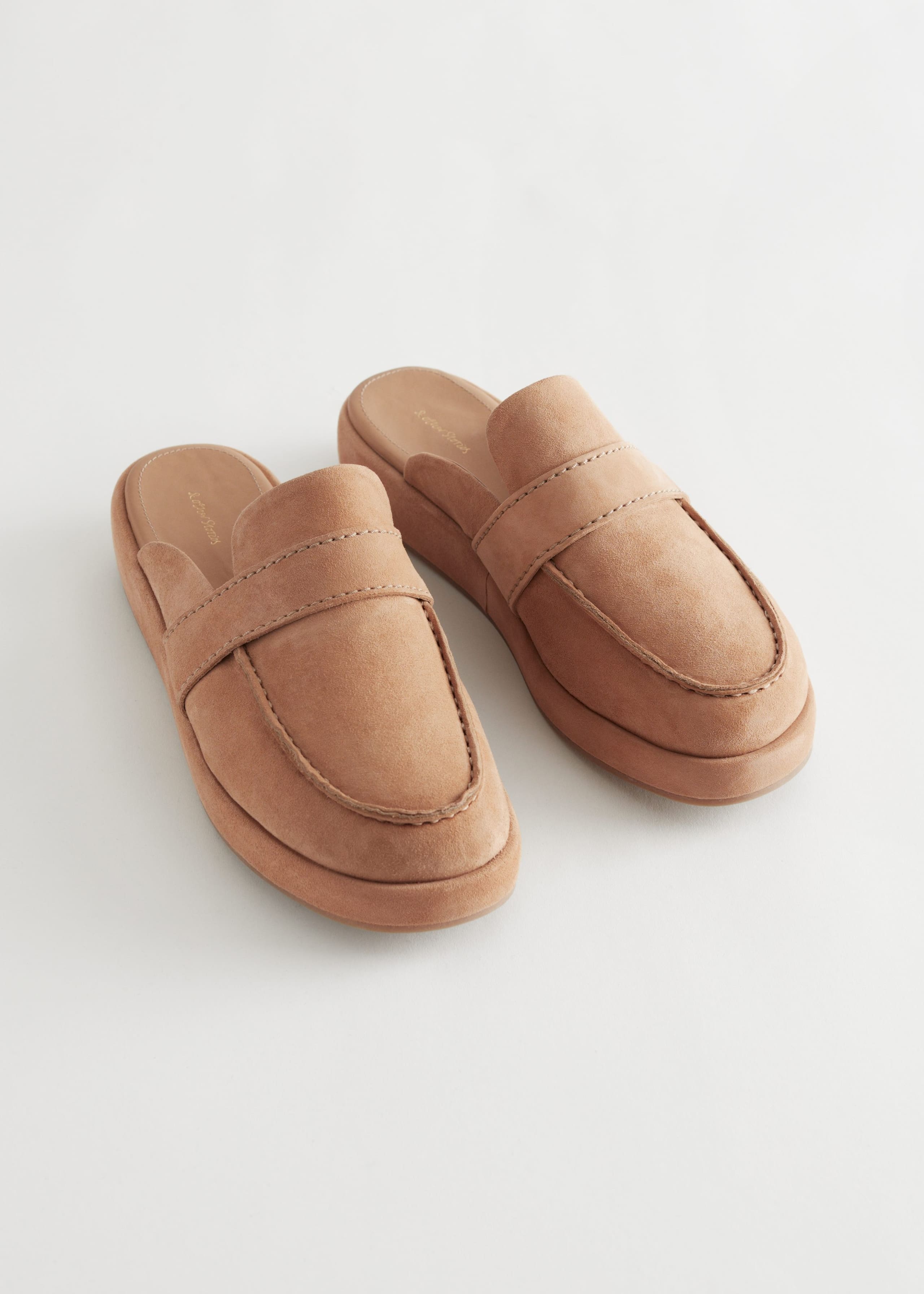 Image of Suede Flatform Slippers