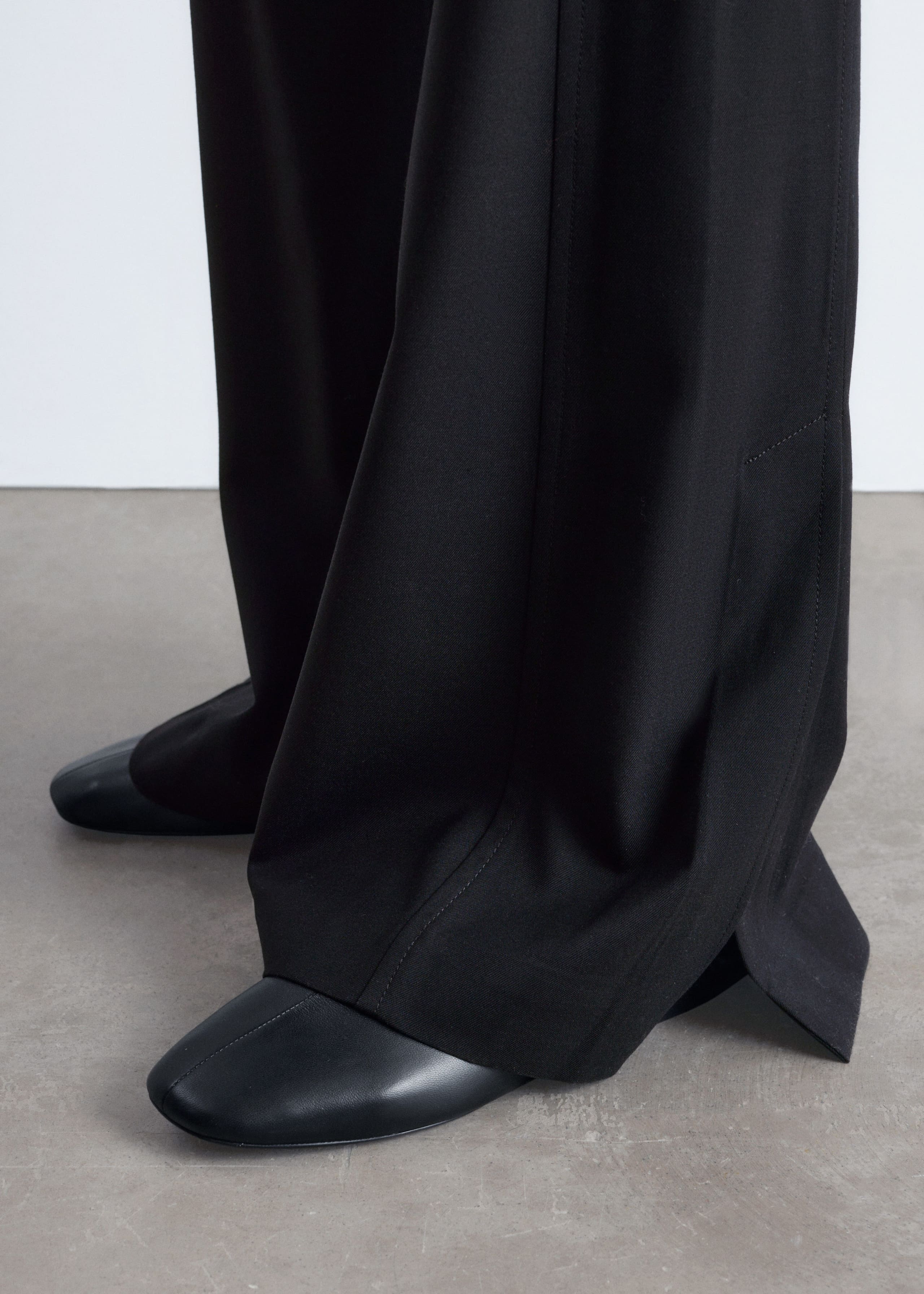 Image of Flared Wool Trousers
