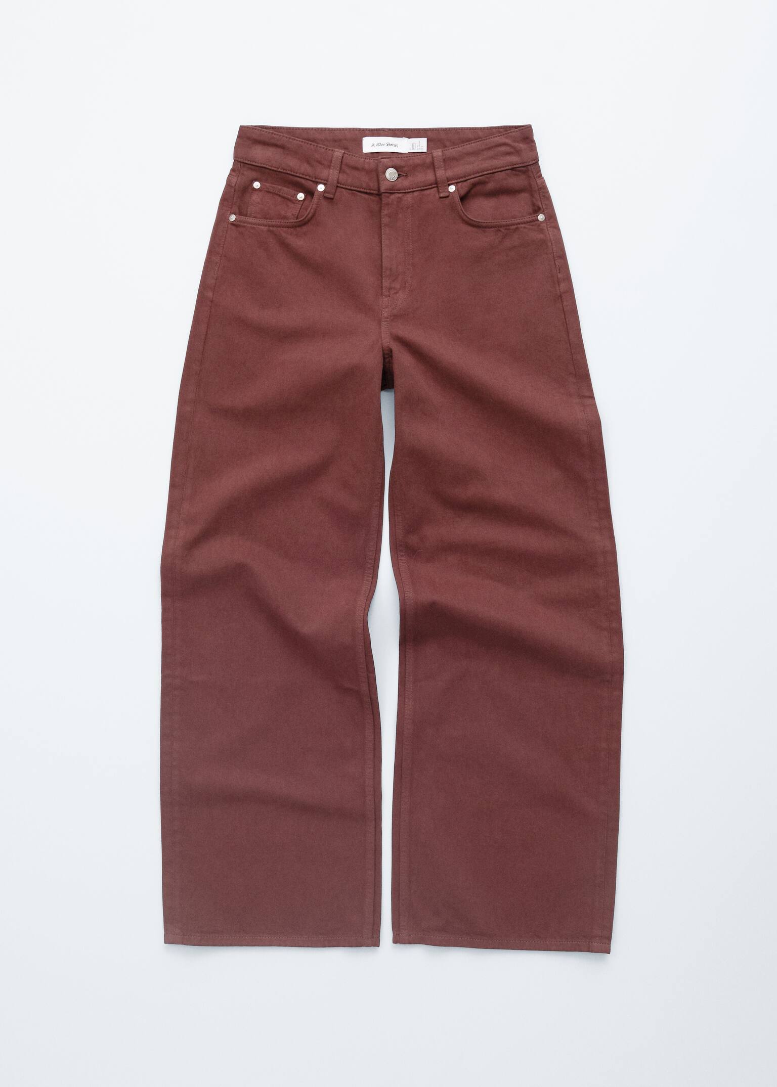 Relaxed Wide-Leg Jeans - Marrón óxido/Verde caqui/Beige