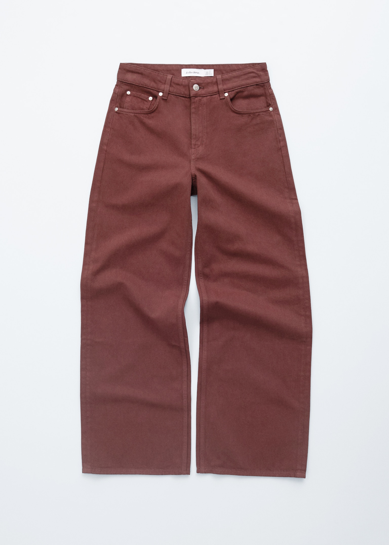 Relaxed Wide-Leg Jeans - Roestbruin/Kakigroen/Beige/Black/Lichtgeel/Light blue/Roze - 2
