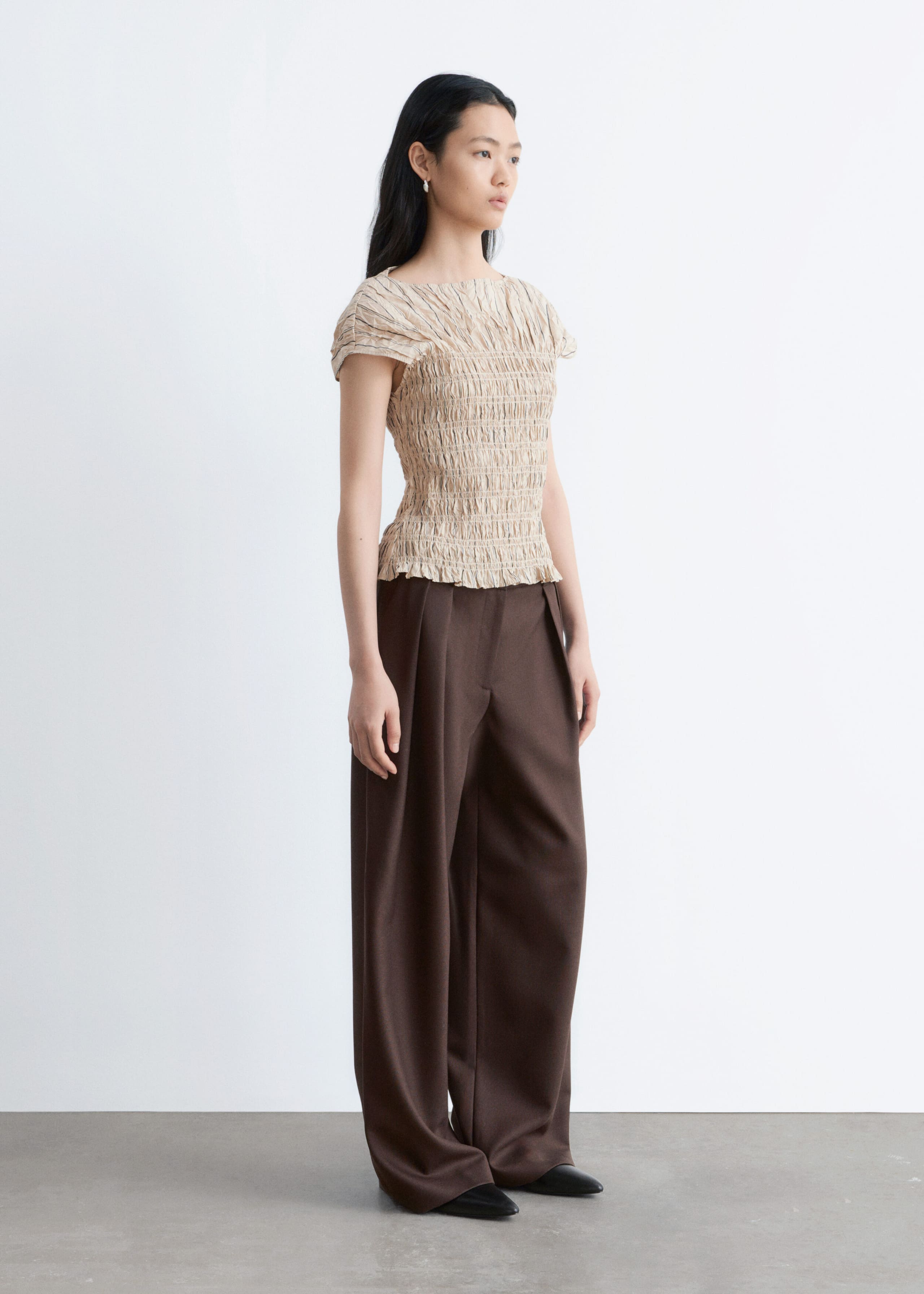 Image of Smocked Boatneck Top