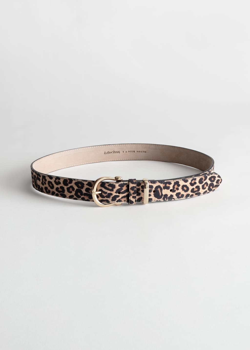 Croco Leather Belt - Brown - Still Life