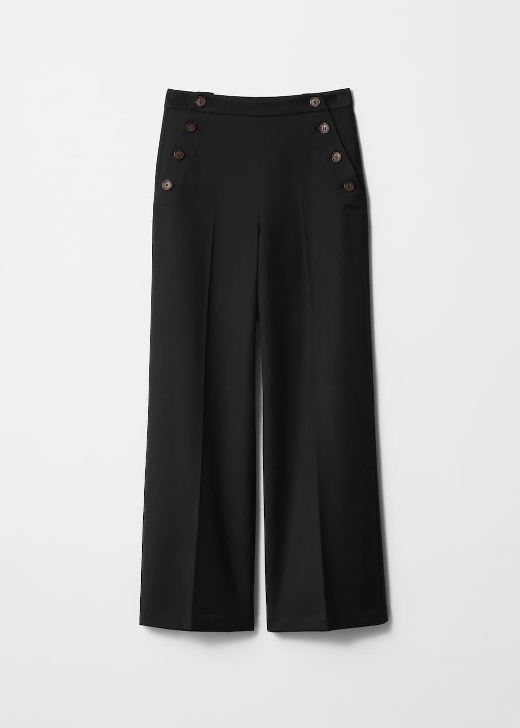 Pantaloni ampi in stile marinaro - Nero - Natura morta
