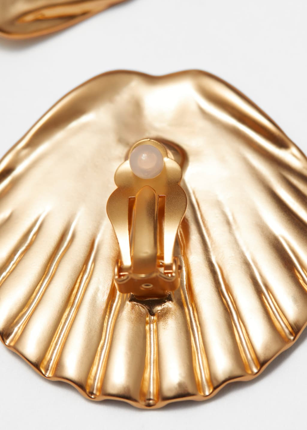 Image of Seashell-Shaped Clip Earrings