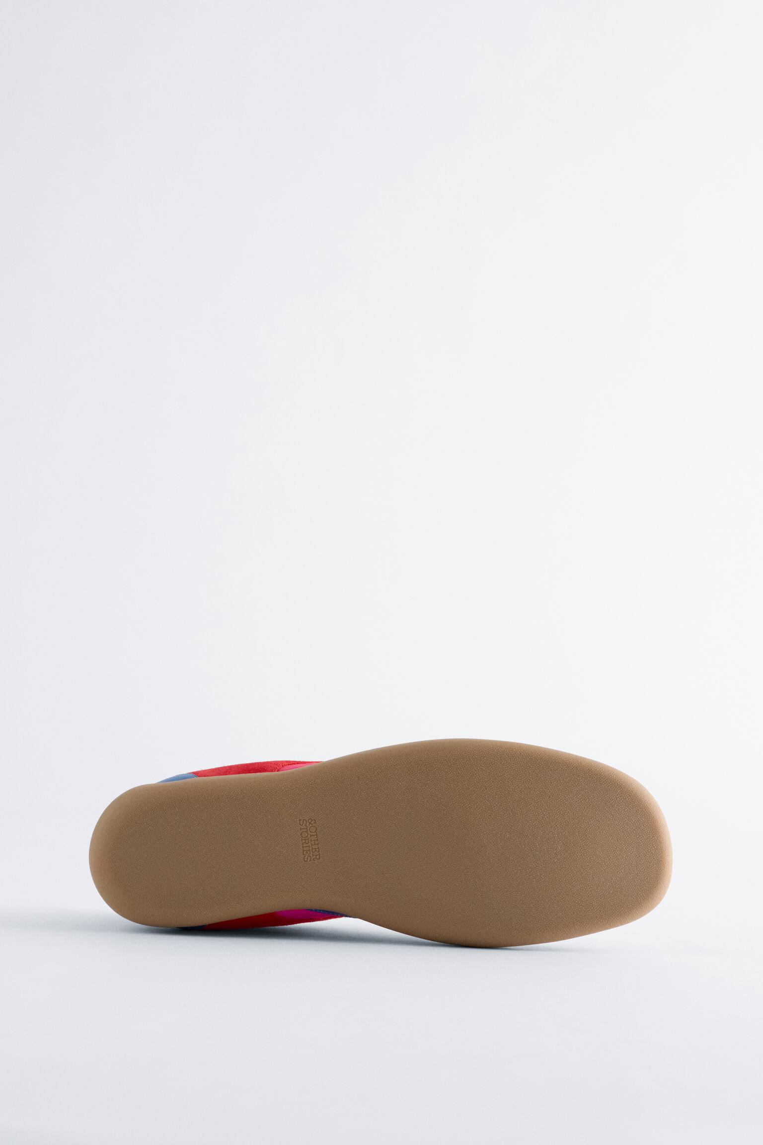 נעלי סניקרס עור מינימליסטיים - אדום/ורוד - 5