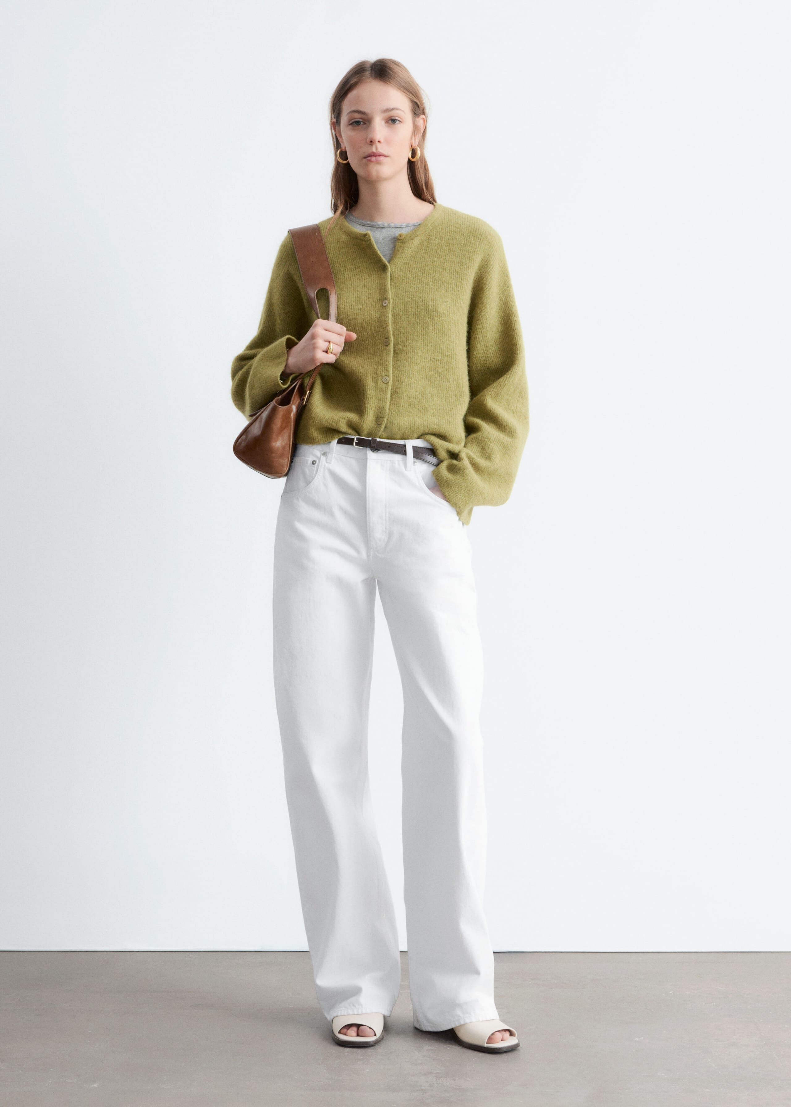 Image of Cardigan en maille d’alpaga mélangé