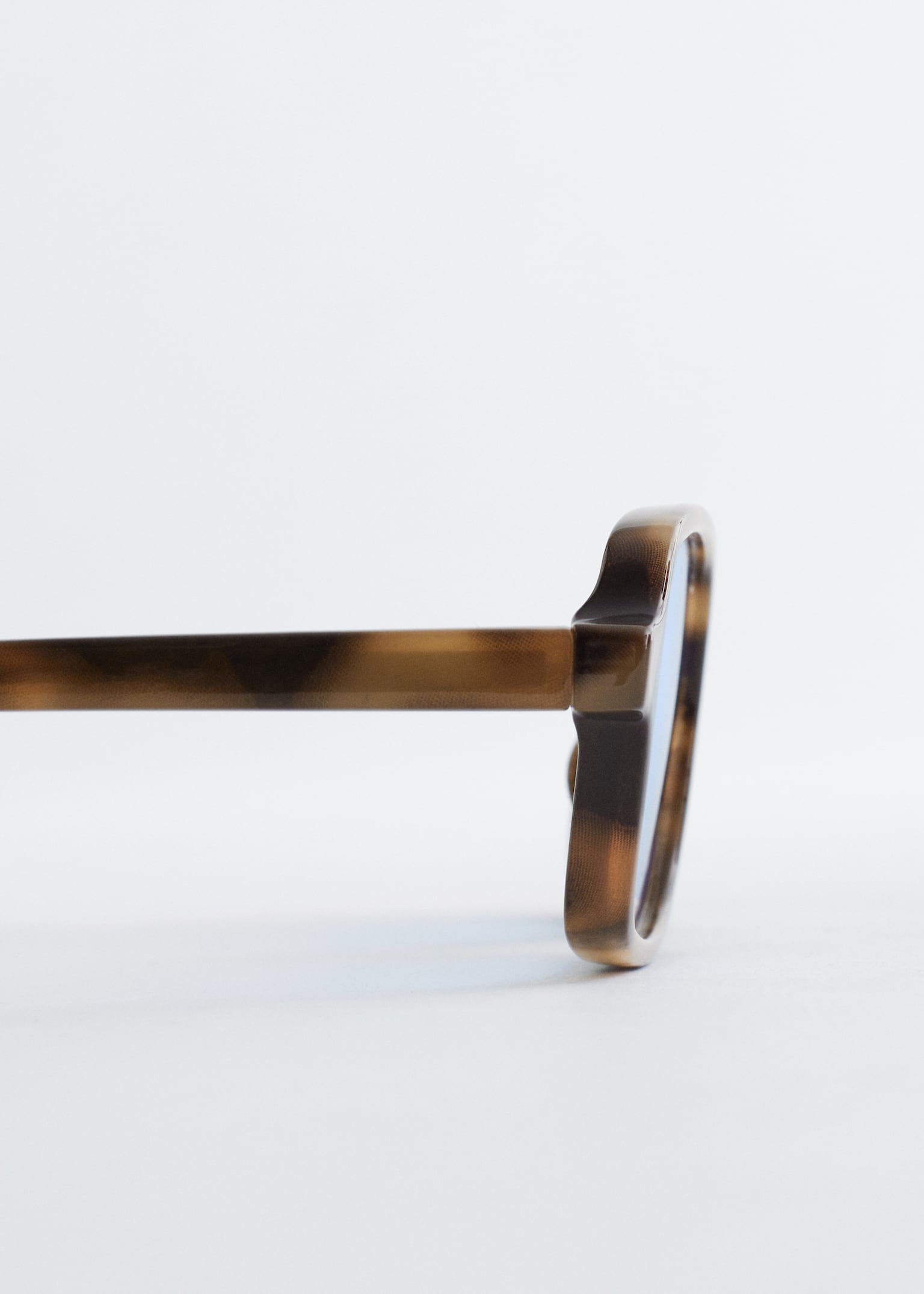 Elongated Rectangular-Frame Sunglasses - Brown Tortoise/Light Blue/Brown Tortoise/Transparent - 5