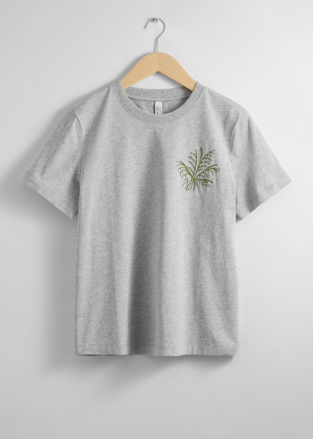Camiseta bordada - Gris jaspeado - Bodegón