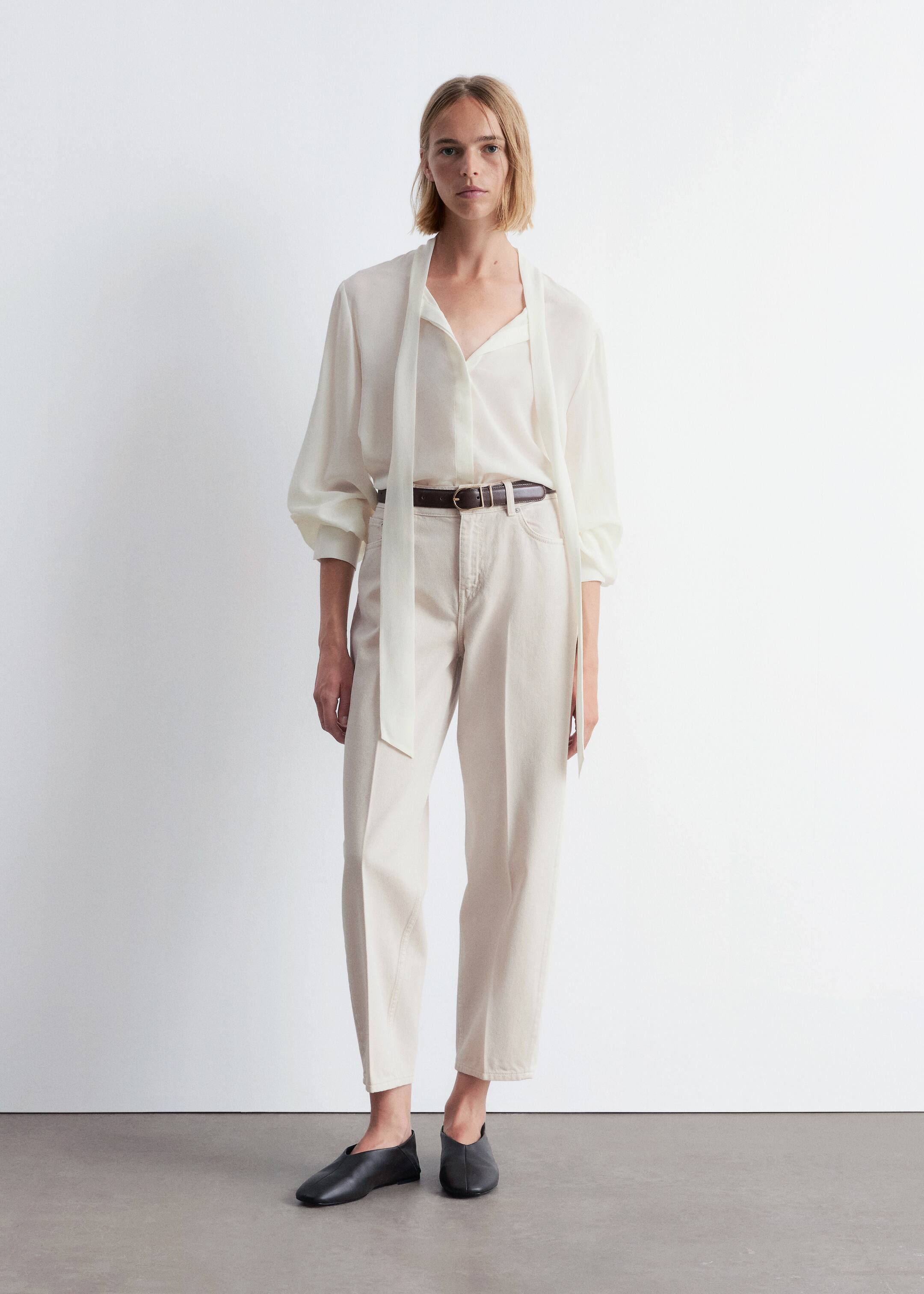 Grösseres Bild ansehen: Schmal zulaufende Jeans - Cremeweiß - DAMEN | H&M CH 3