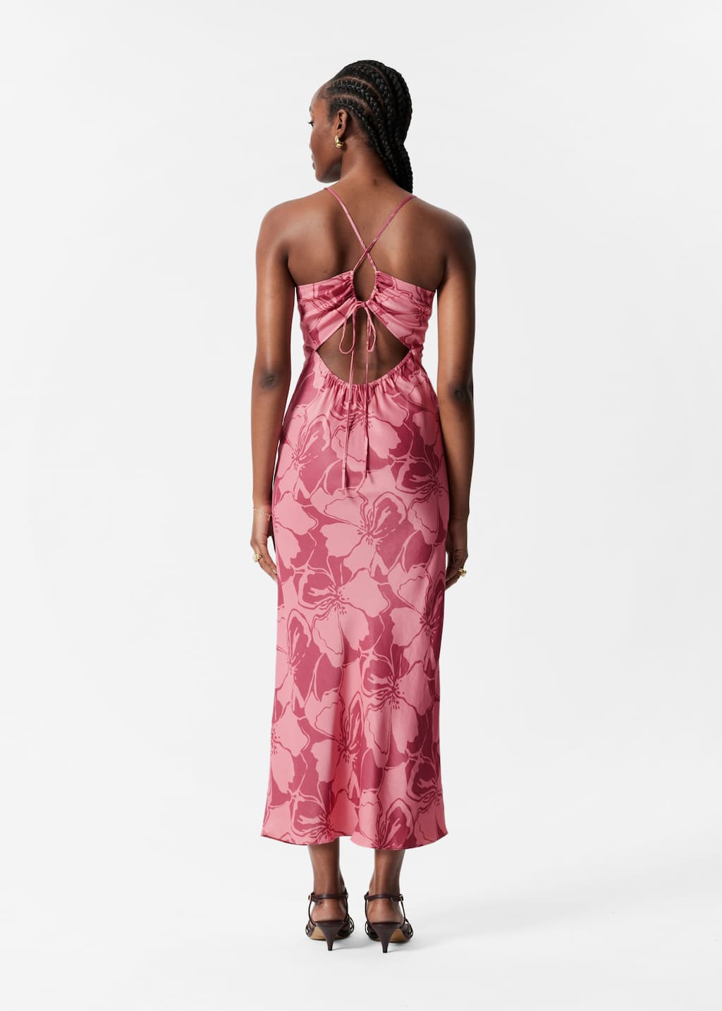 Image of Satin Slip Midi Dress