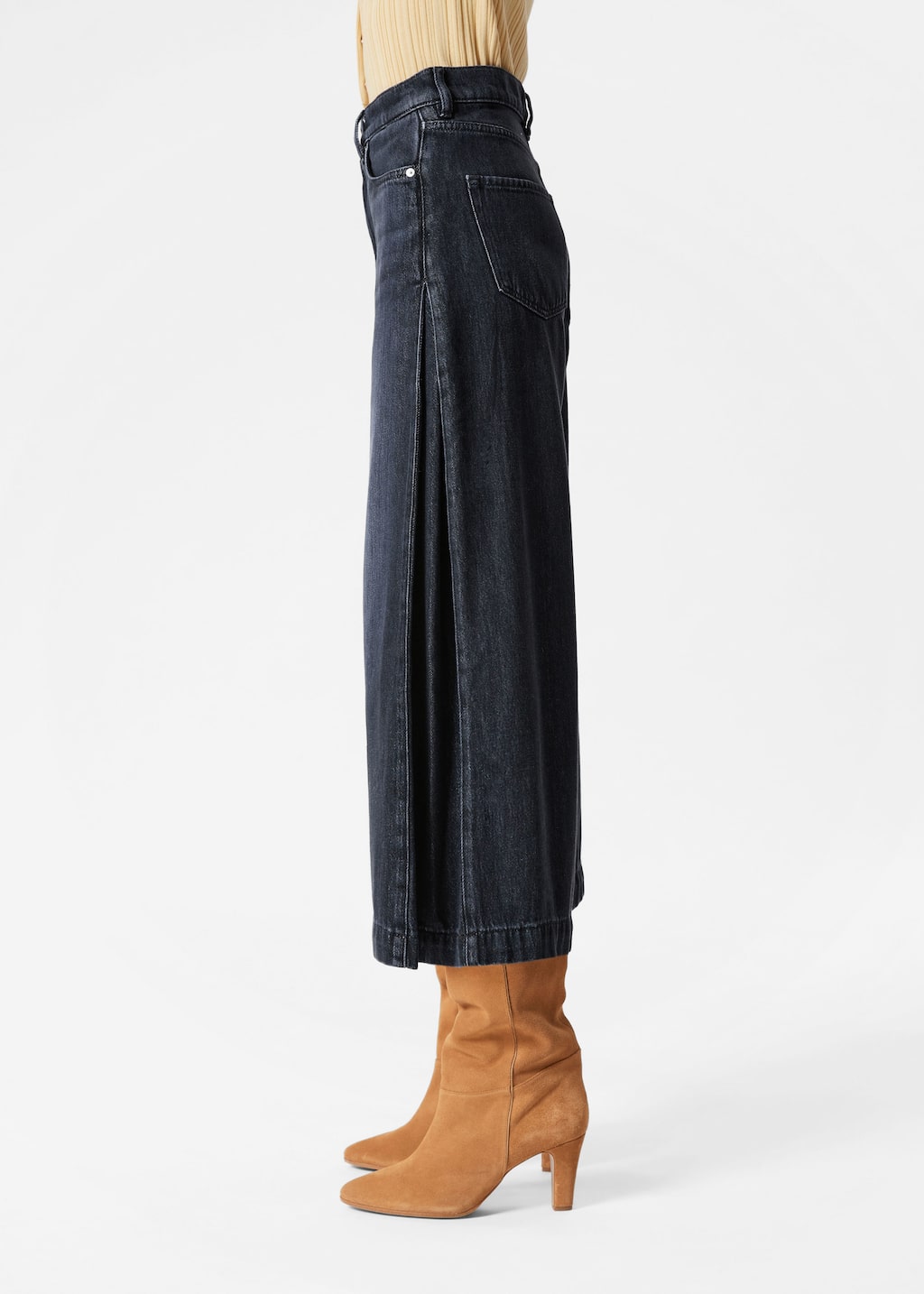 Image of Cropped Wide-Leg Jeans