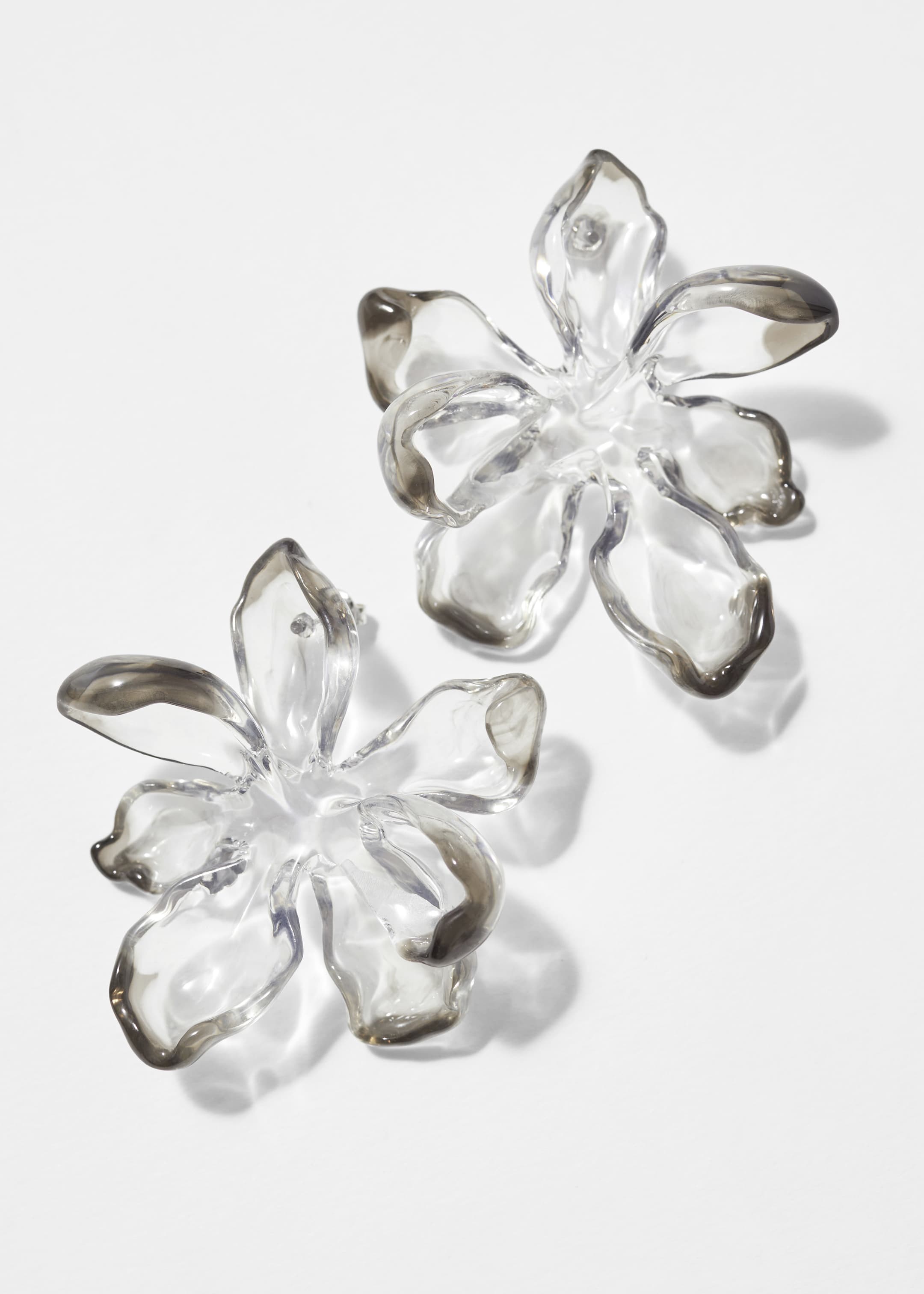 Se større billede: Transparente blomsterøreringe - Transparent - DAME | H&M DK 1