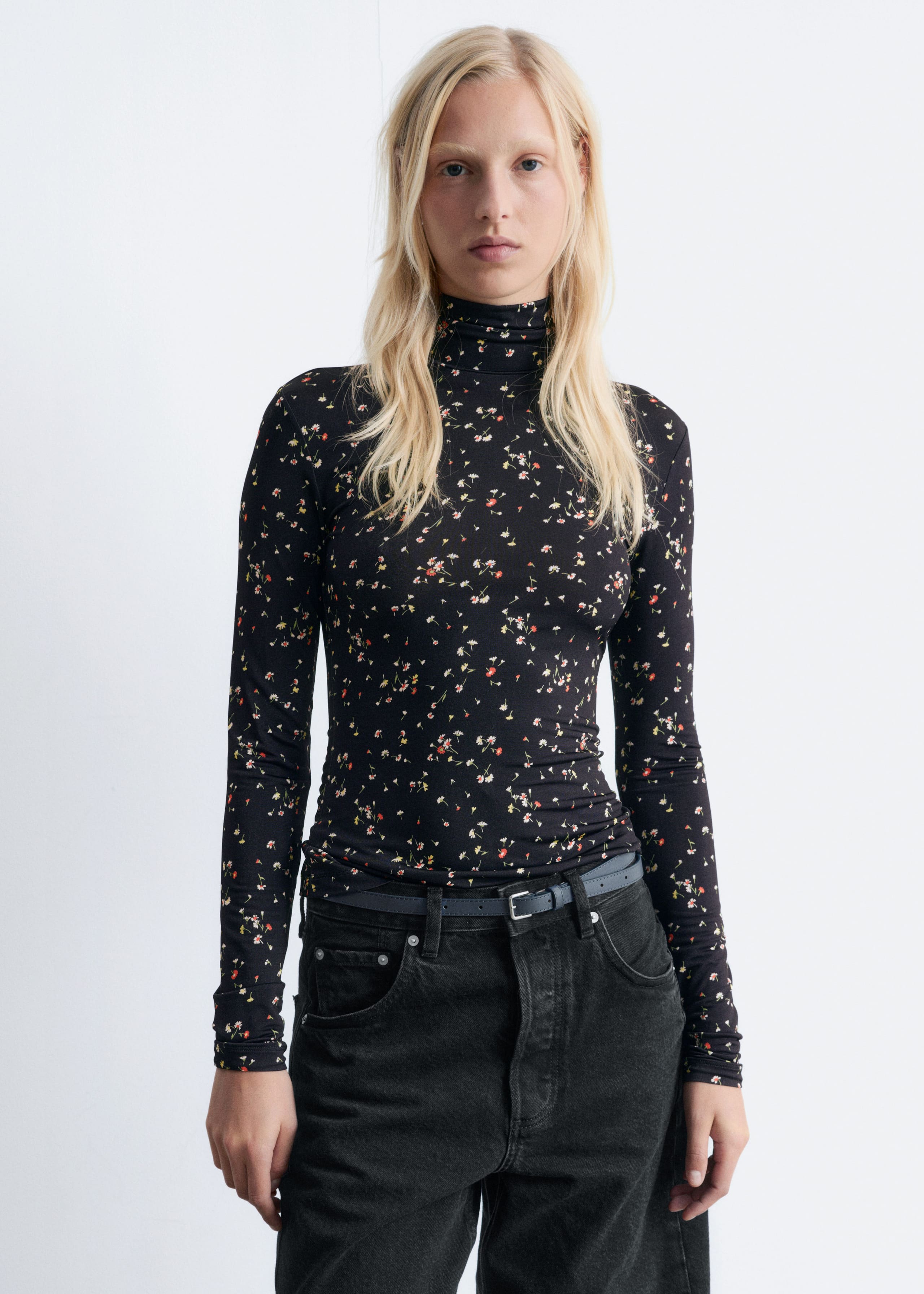 Image of Slim Fit Turtleneck Top