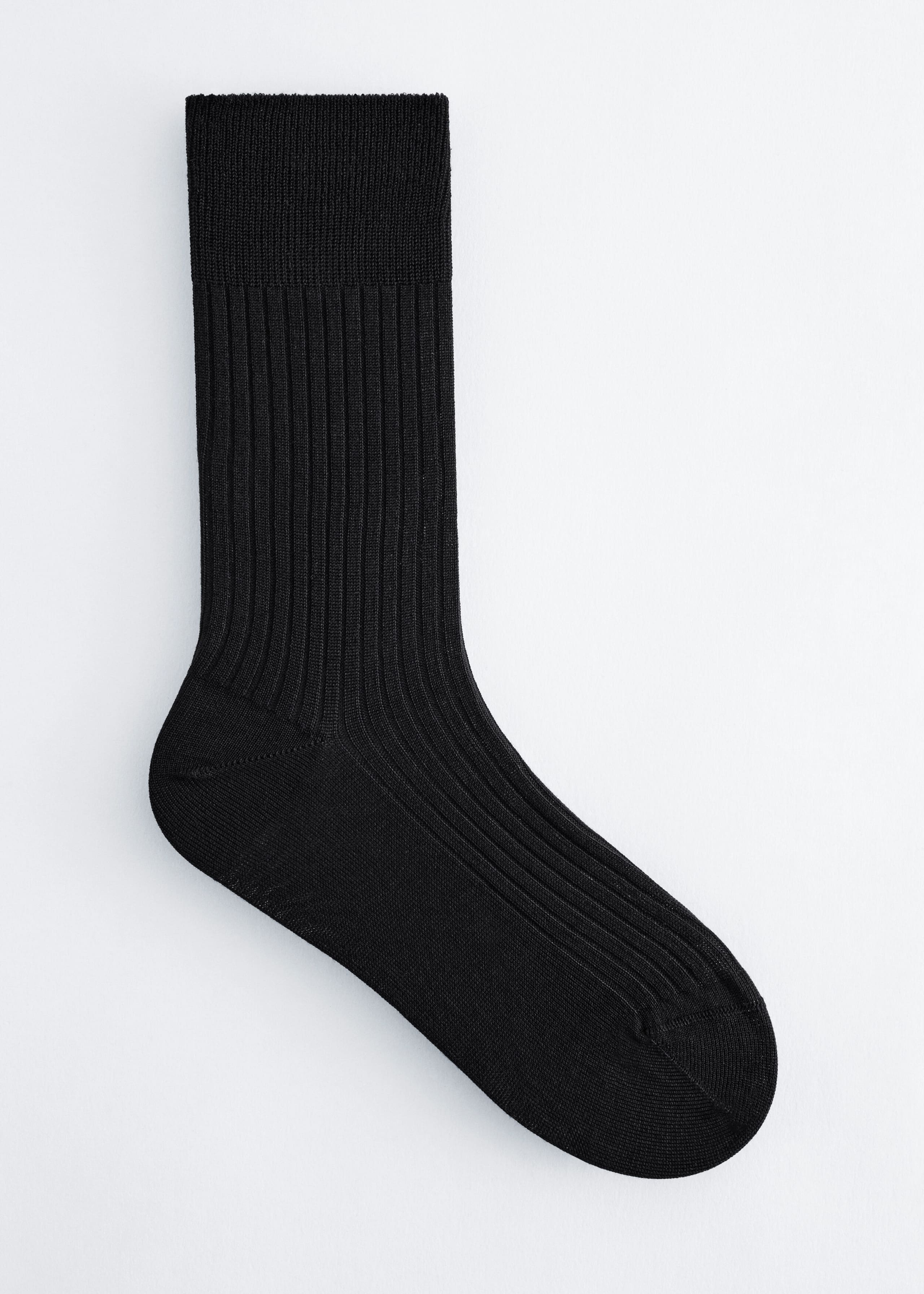 Silk-Blend Ribbed Socks