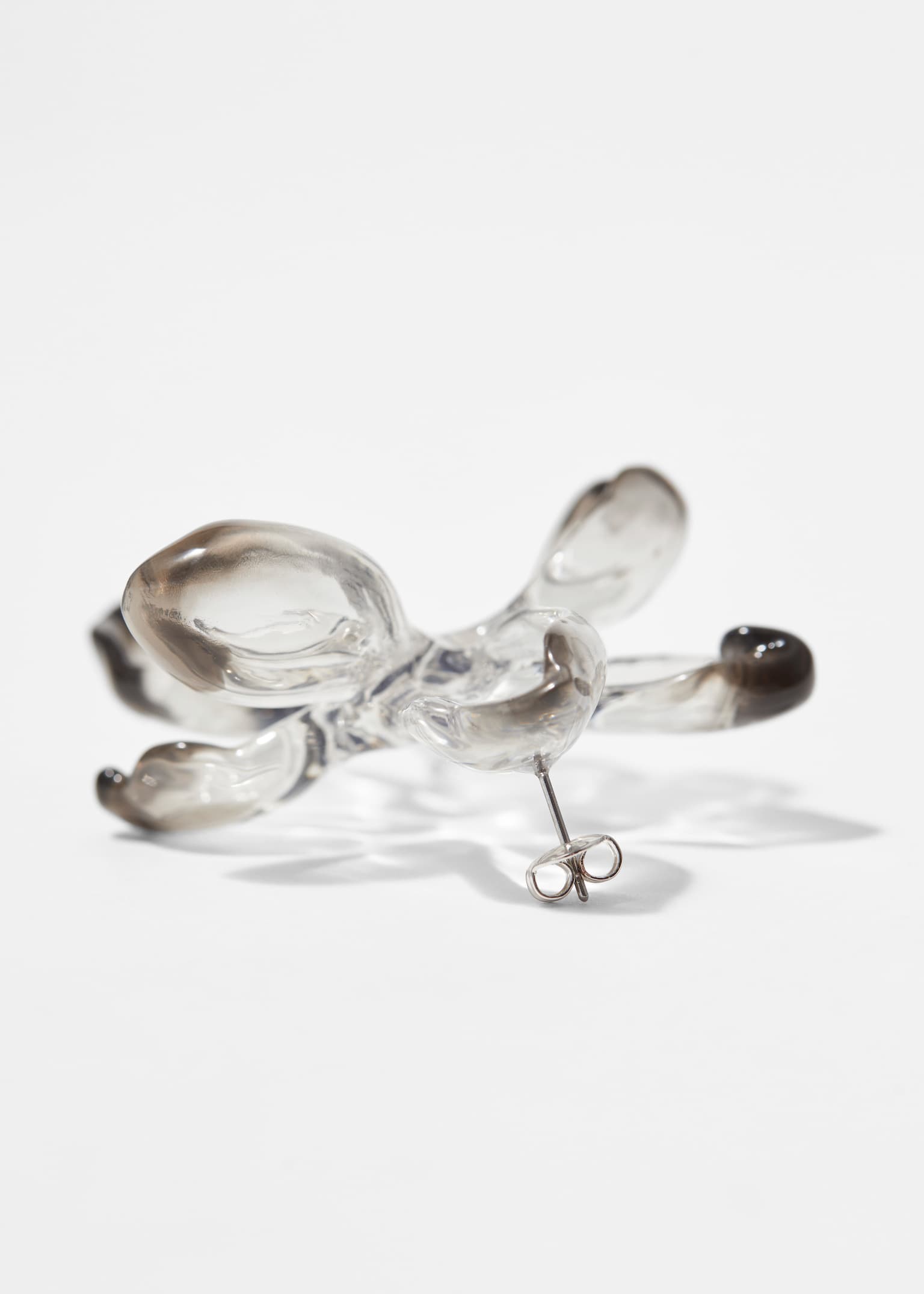 Boucles d'oreilles fleurs transparentes - Transparent - 2