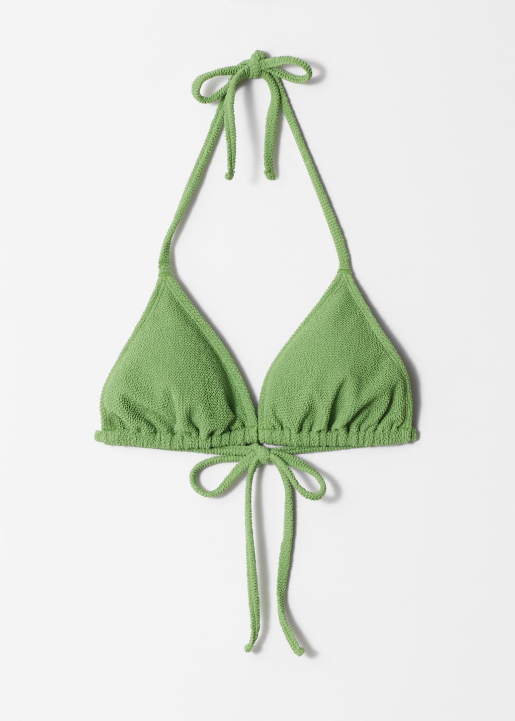 Textured Triangle Bikini Top