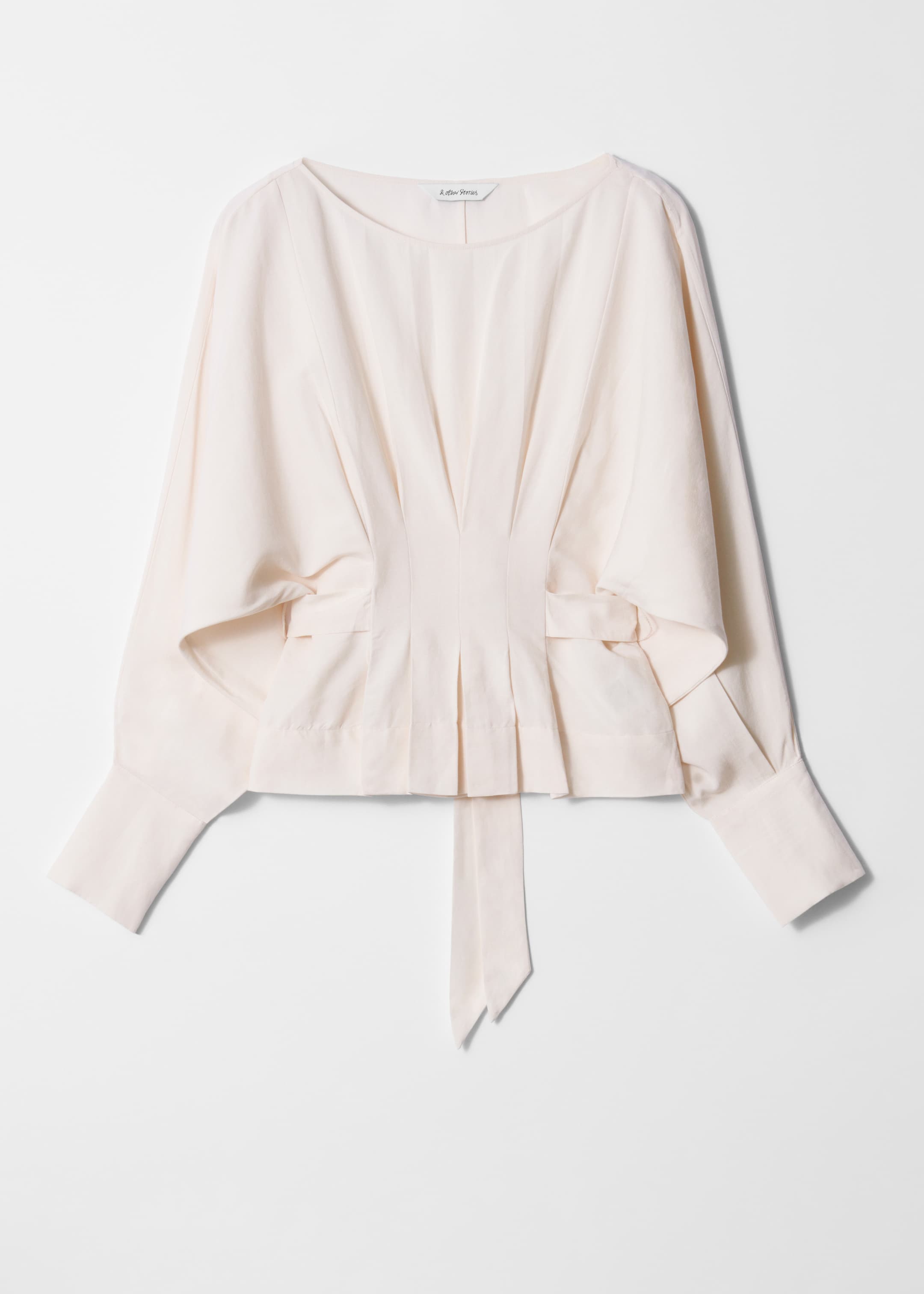 Visualizza immagine più grande: Blusa a pieghe con scollo a barchetta - Crema - DONNA | H&M IT 6