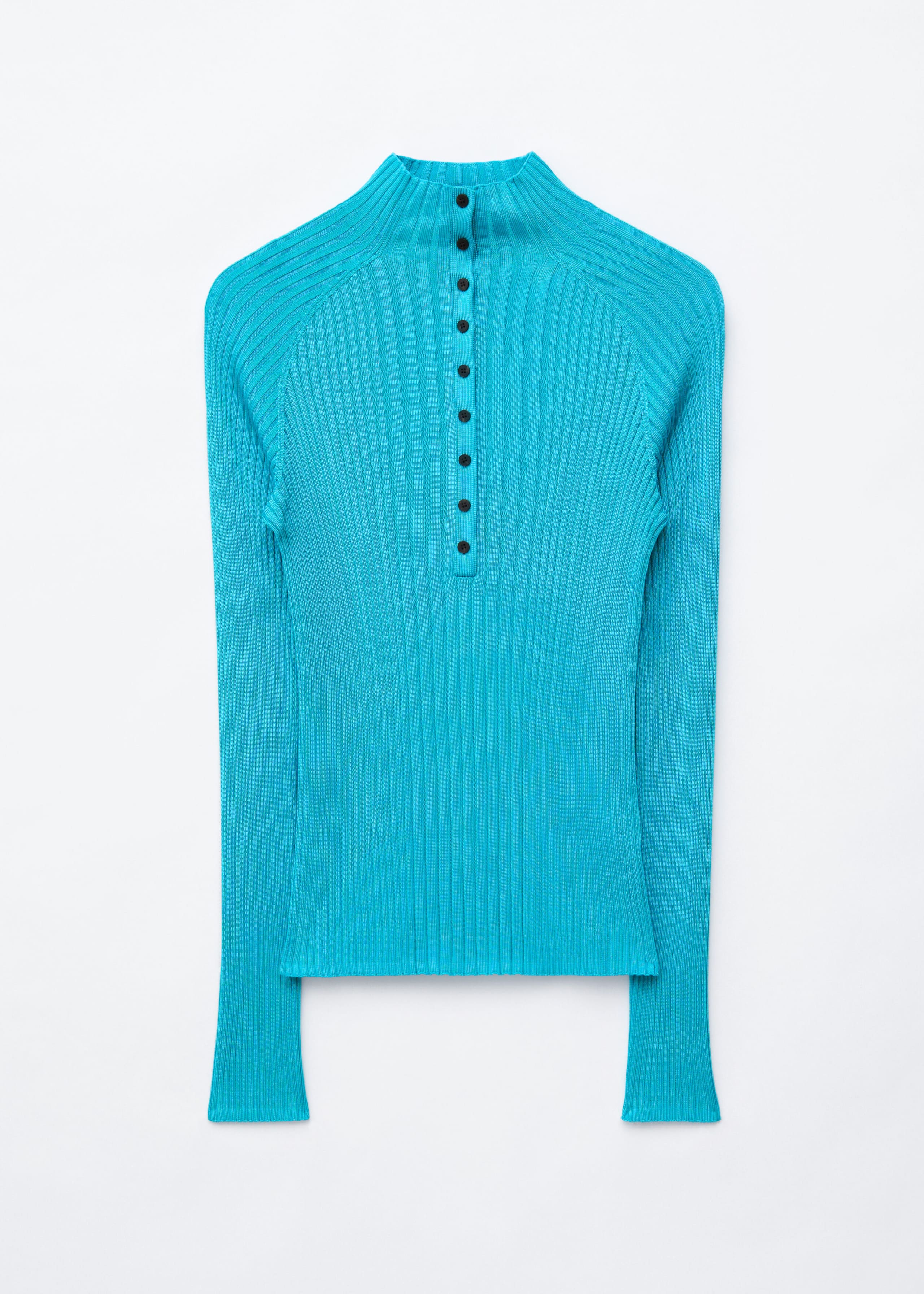 Rib-Knit Top - Turquoise - Still Life