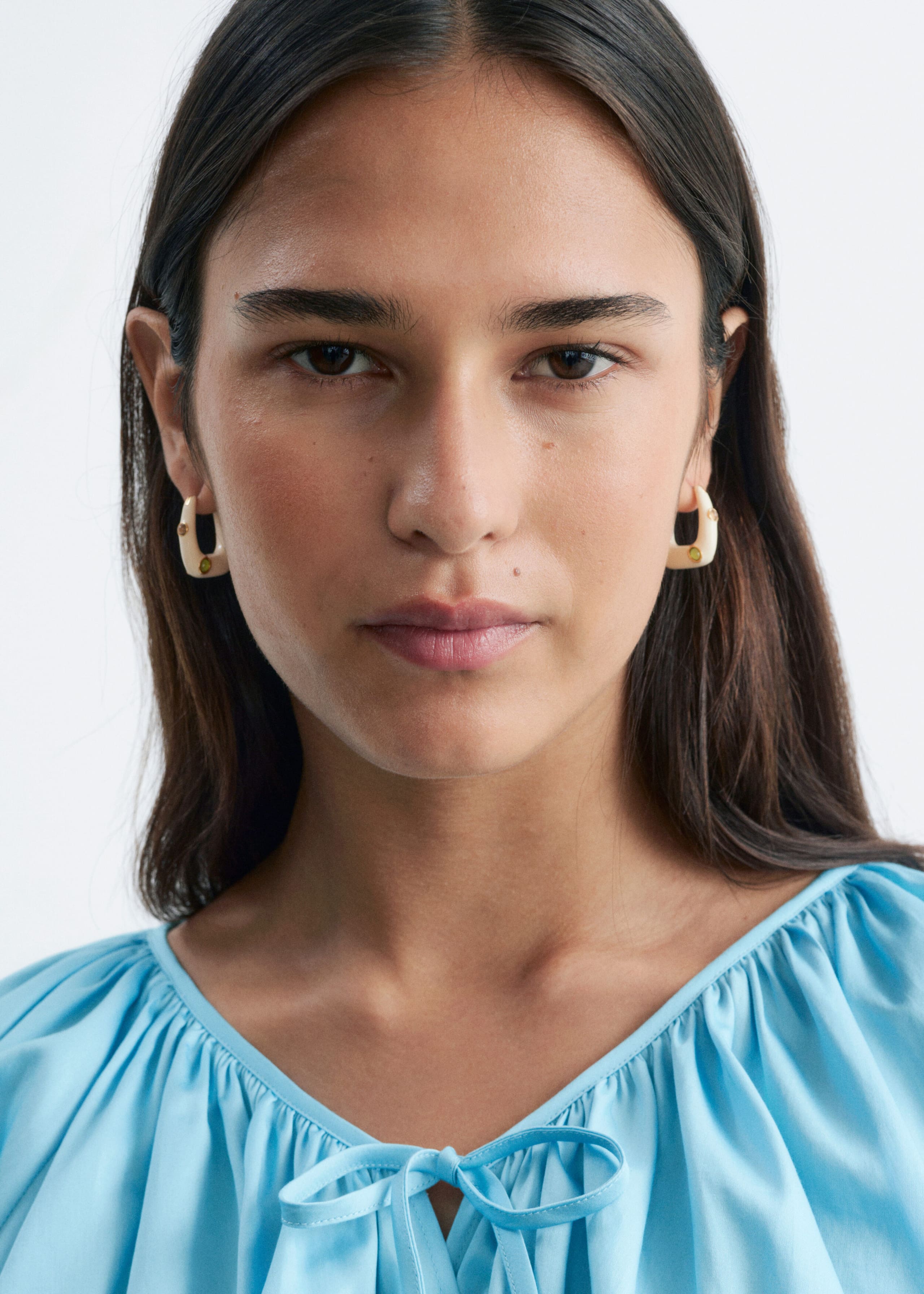 Hoop Earrings - Off White/Multi Colour - Still Life