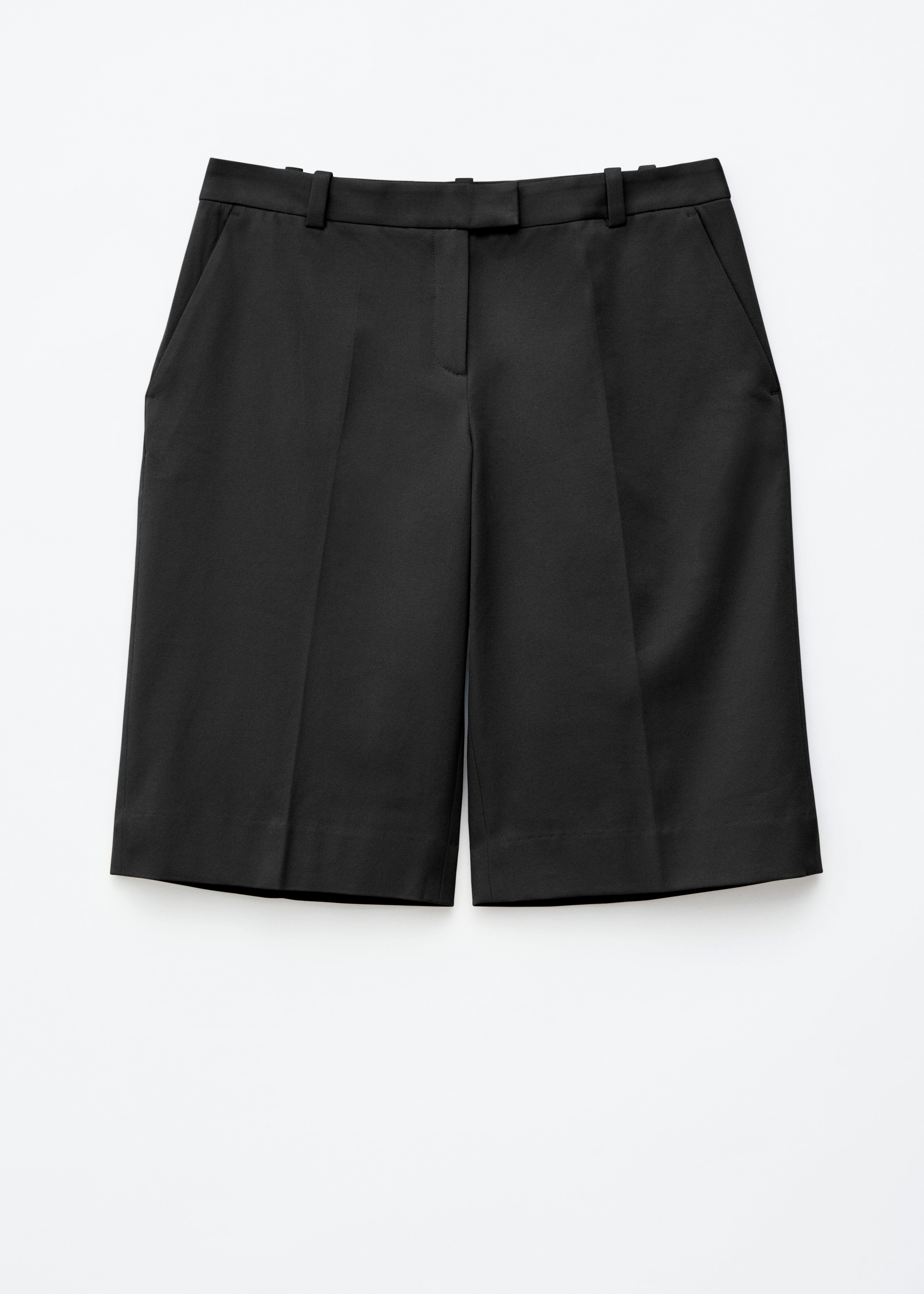 Shorts sartoriali al ginocchio - Nero/Beige