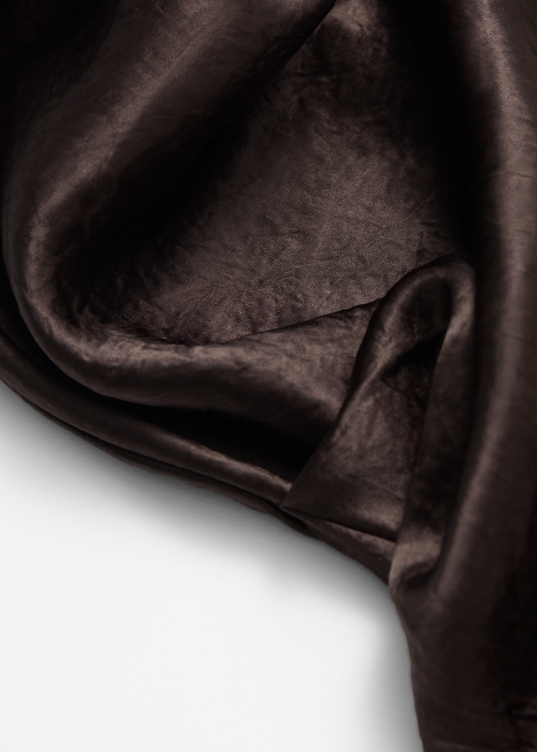 Visualizza immagine più grande: Abito midi in raso drappeggiato - Marrone scuro - DONNA | H&M IT 5