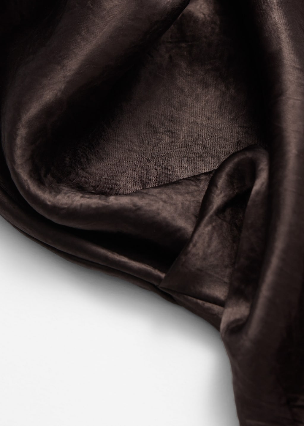 Image of Draped Satin Midi Dress