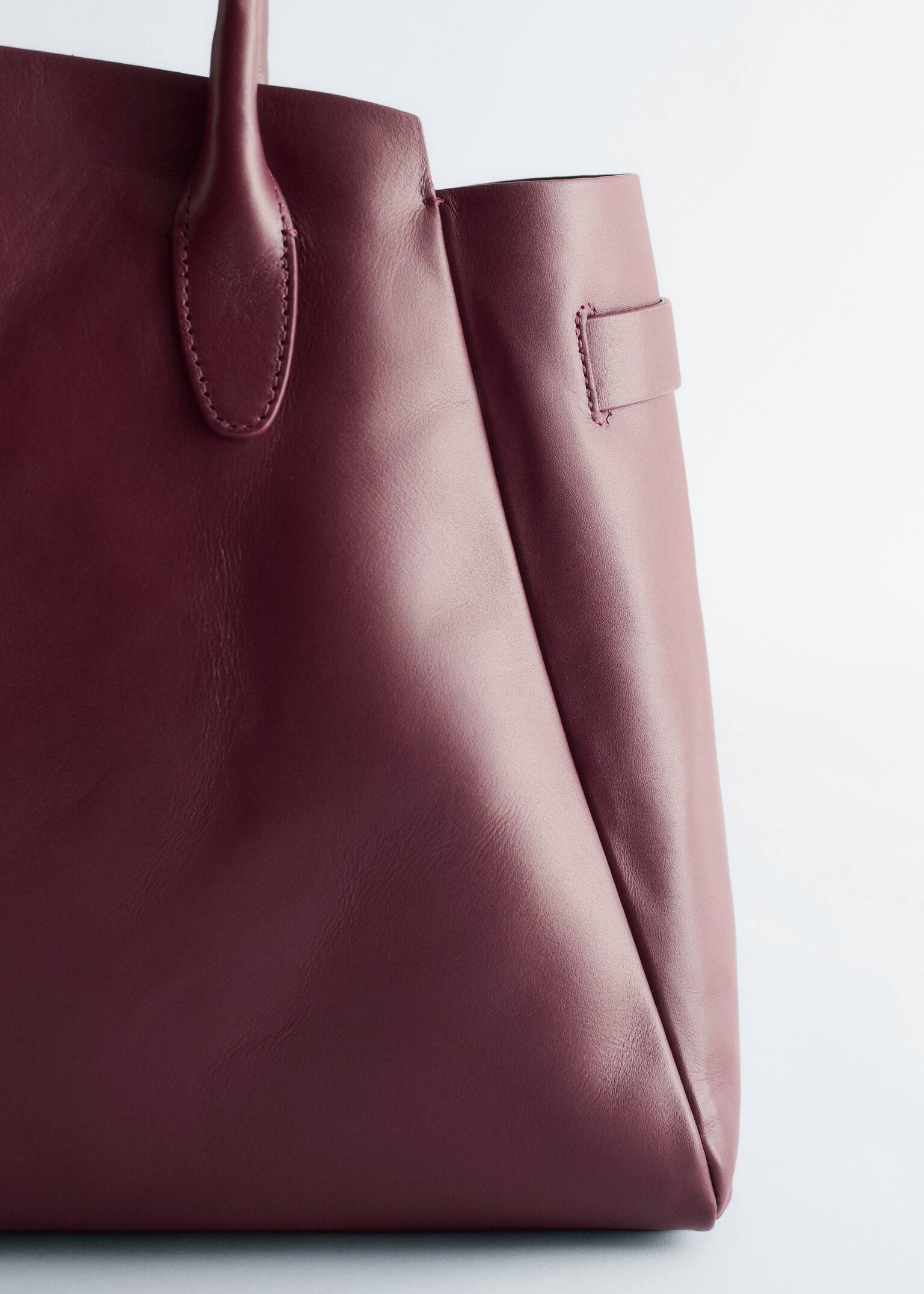 Tote Bag - Dark Burgundy/Dark Grey/Khaki Green/Black/Dark Brown - 5