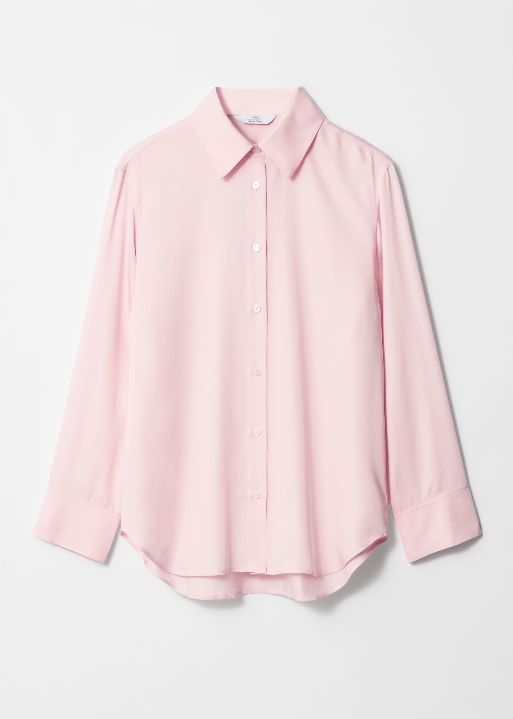 View larger image: Satin Shirt - Light Pink - Ladies | H&M GB 1