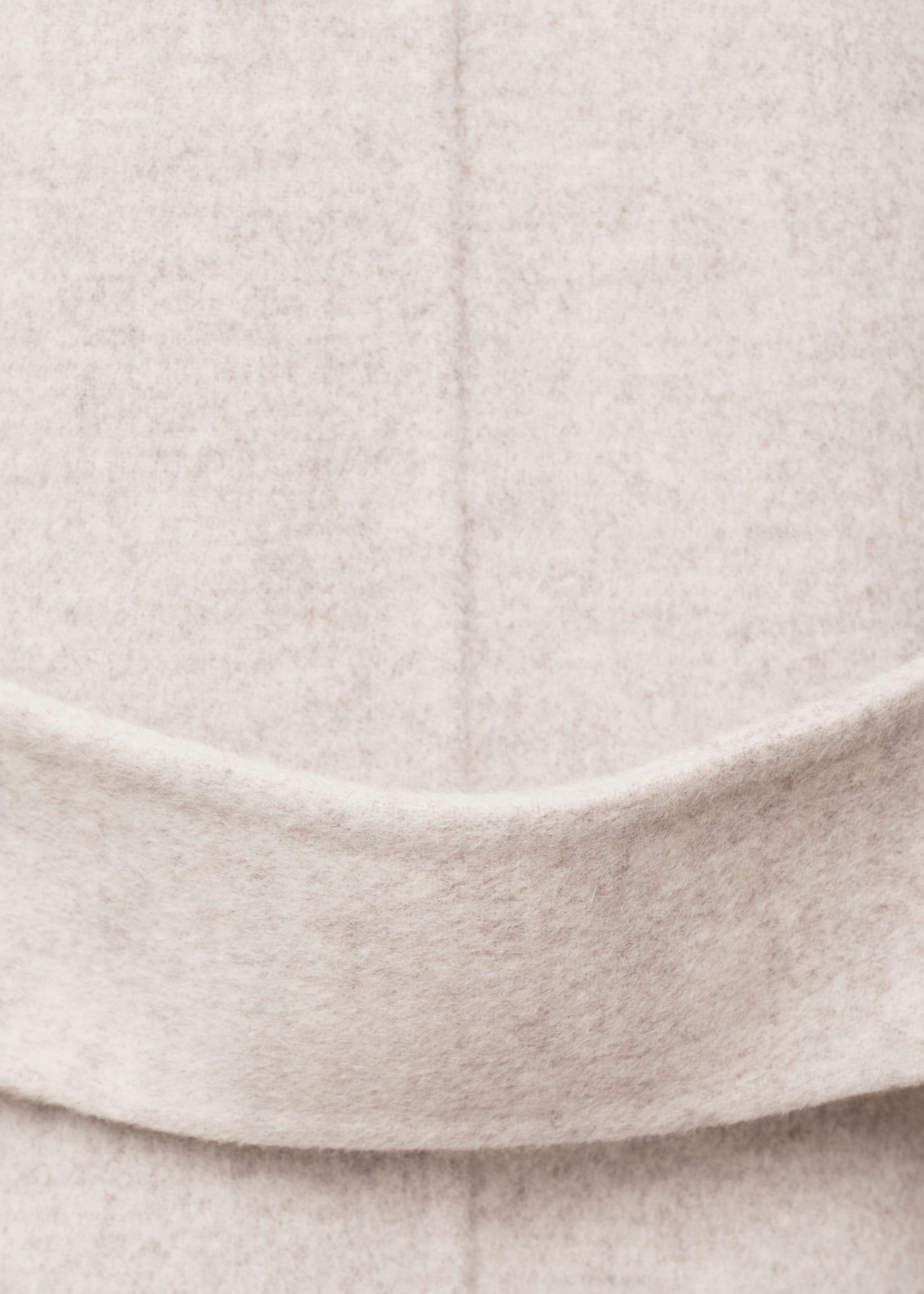 Image of Abrigo de lana con cuello de embudo