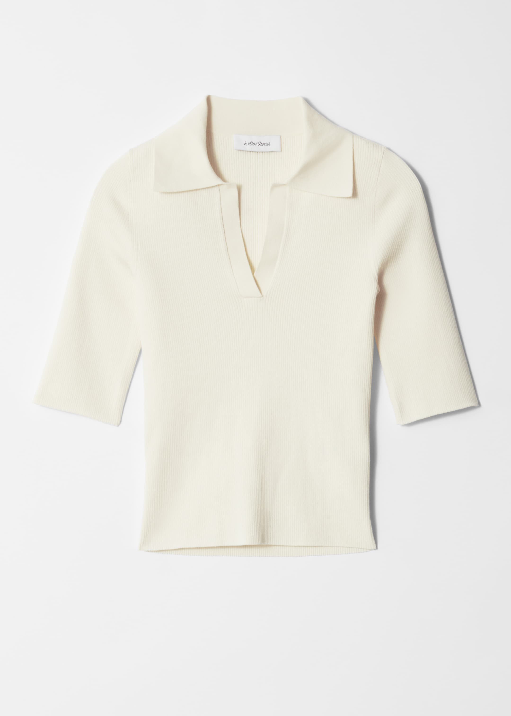 View larger image: Collared Short-Sleeve Top - White - Ladies | H&M GB 6