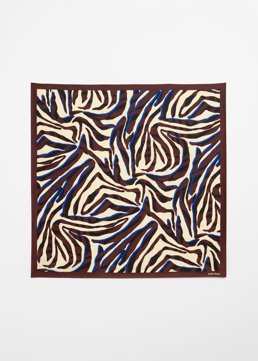 Foulard con stampa zebrata - Mogano - Natura morta