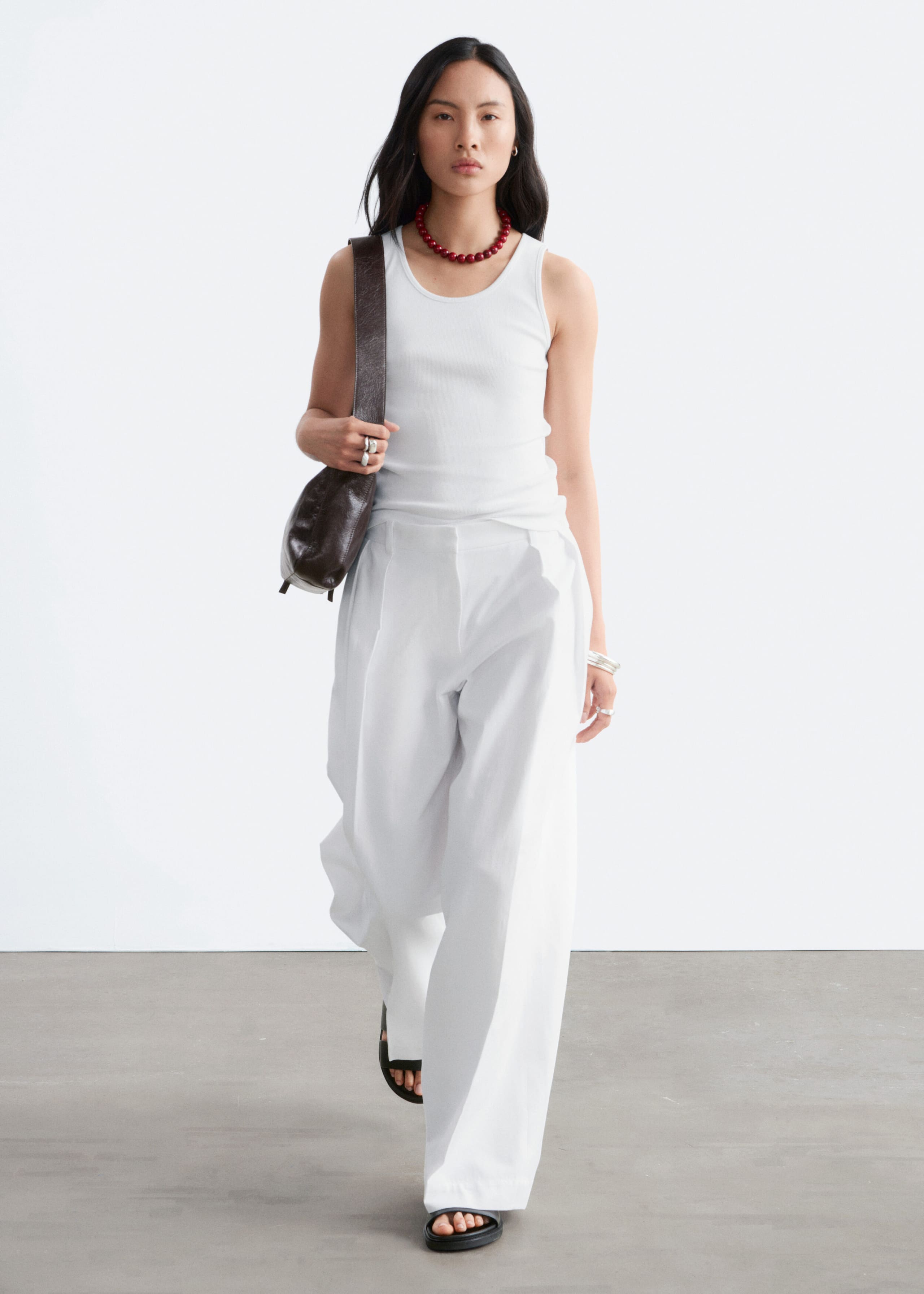 Image of Ribbed Cotton Tank Top