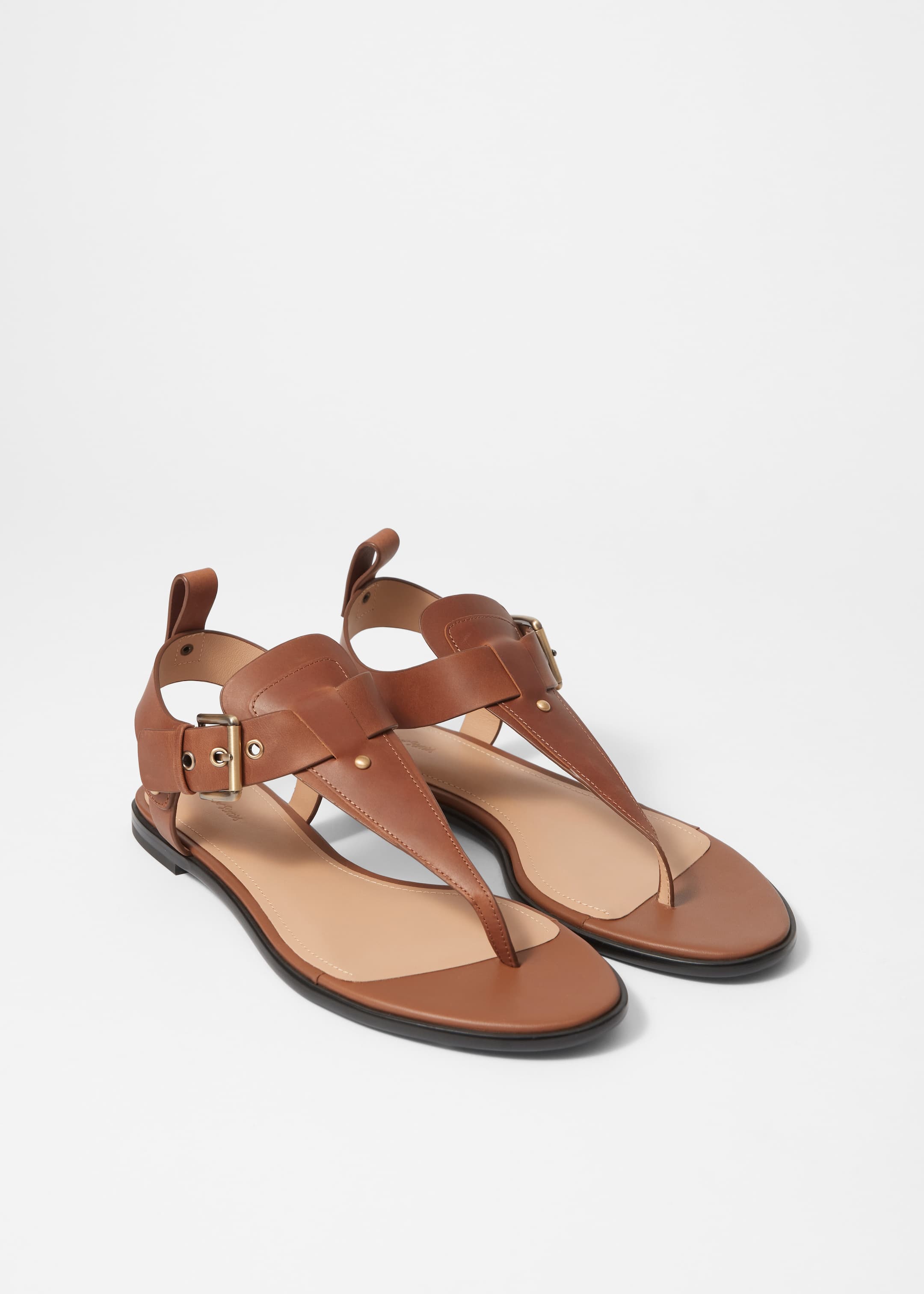 Visualizza immagine più grande: Sandali in pelle con cinturino alla caviglia - Marrone - DONNA | H&M IT 4