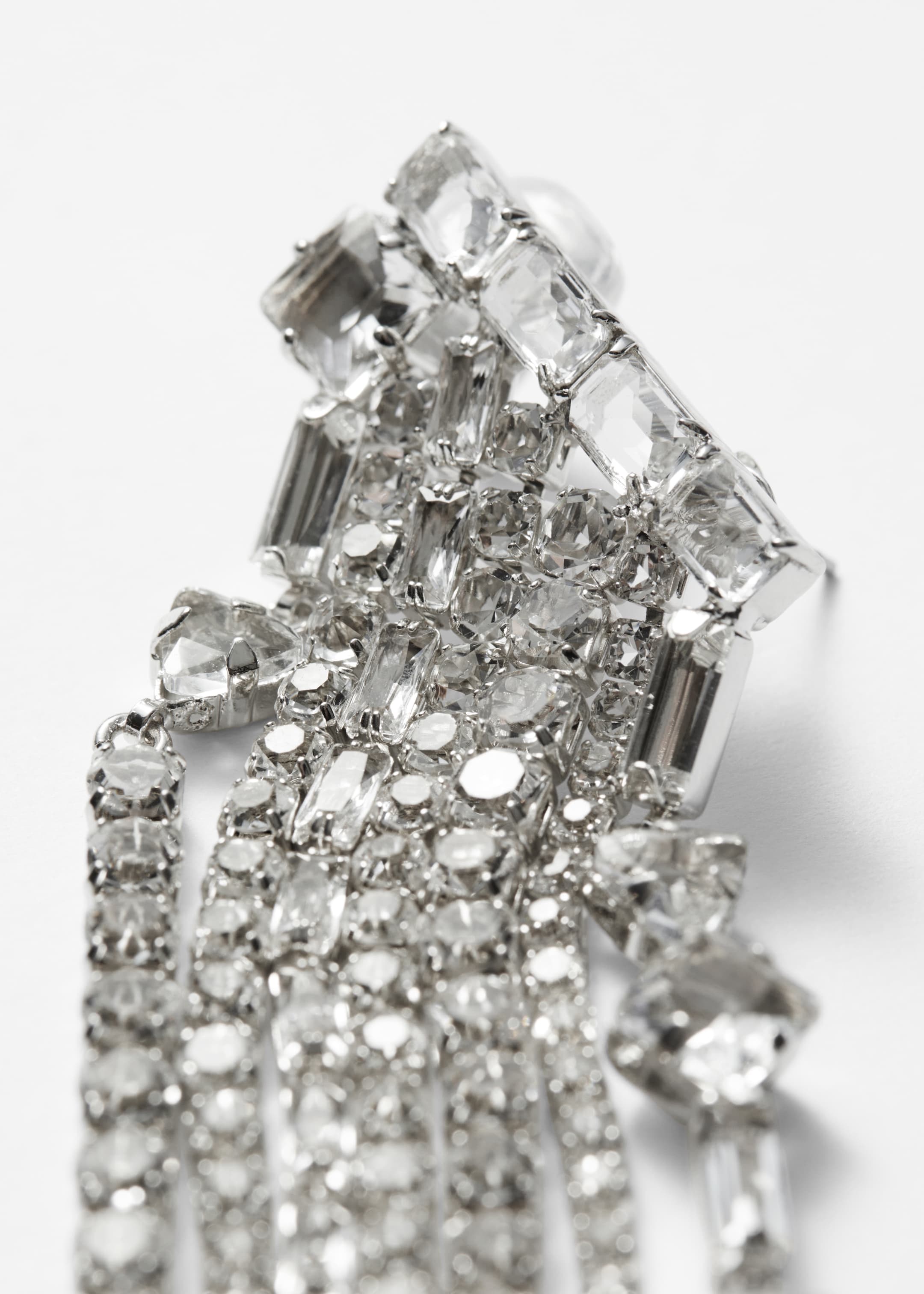View larger image: Crystal Statement Earrings - Silver - Ladies | H&M GB 2