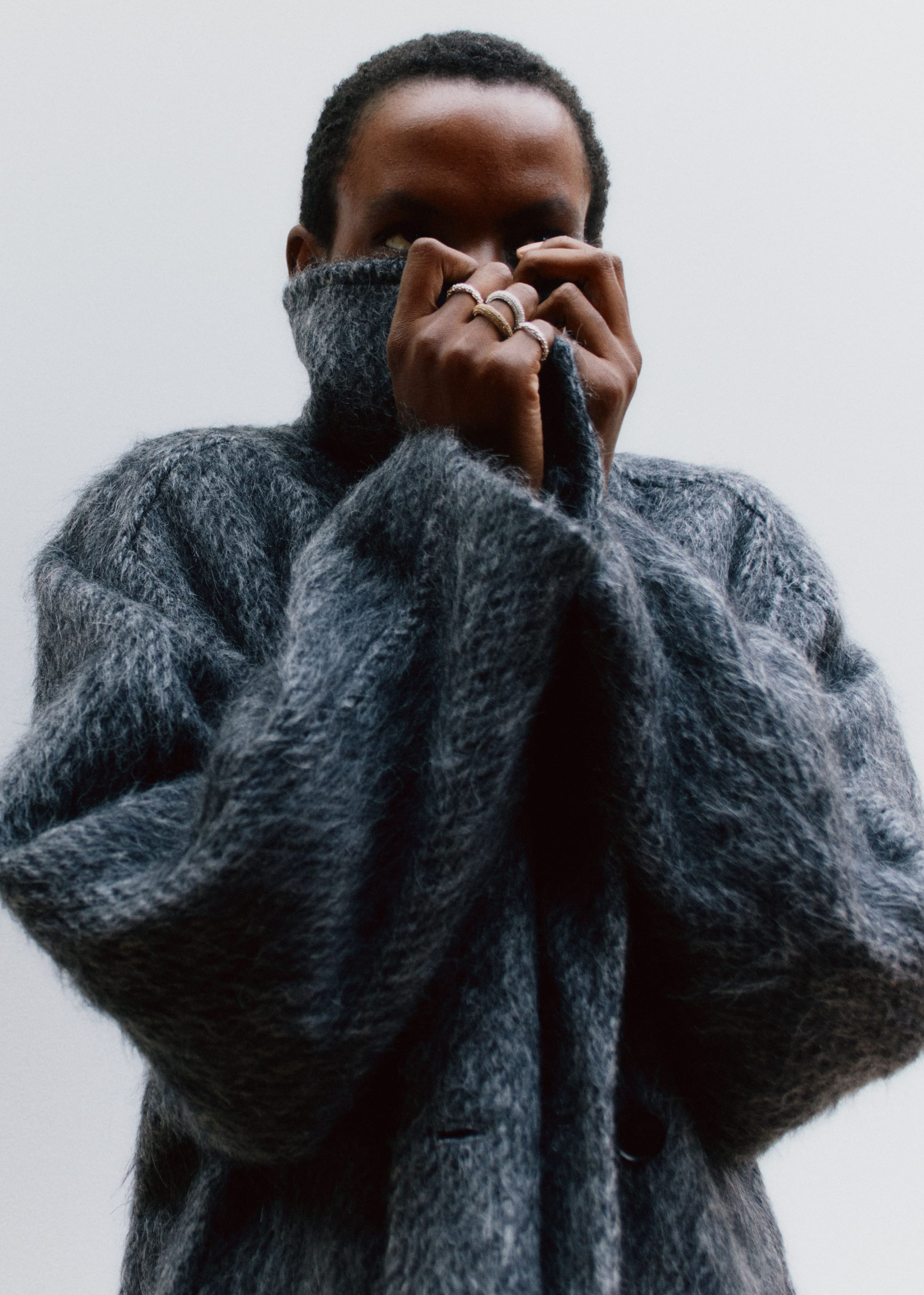 Image of Brushed Wool-Blend Coat