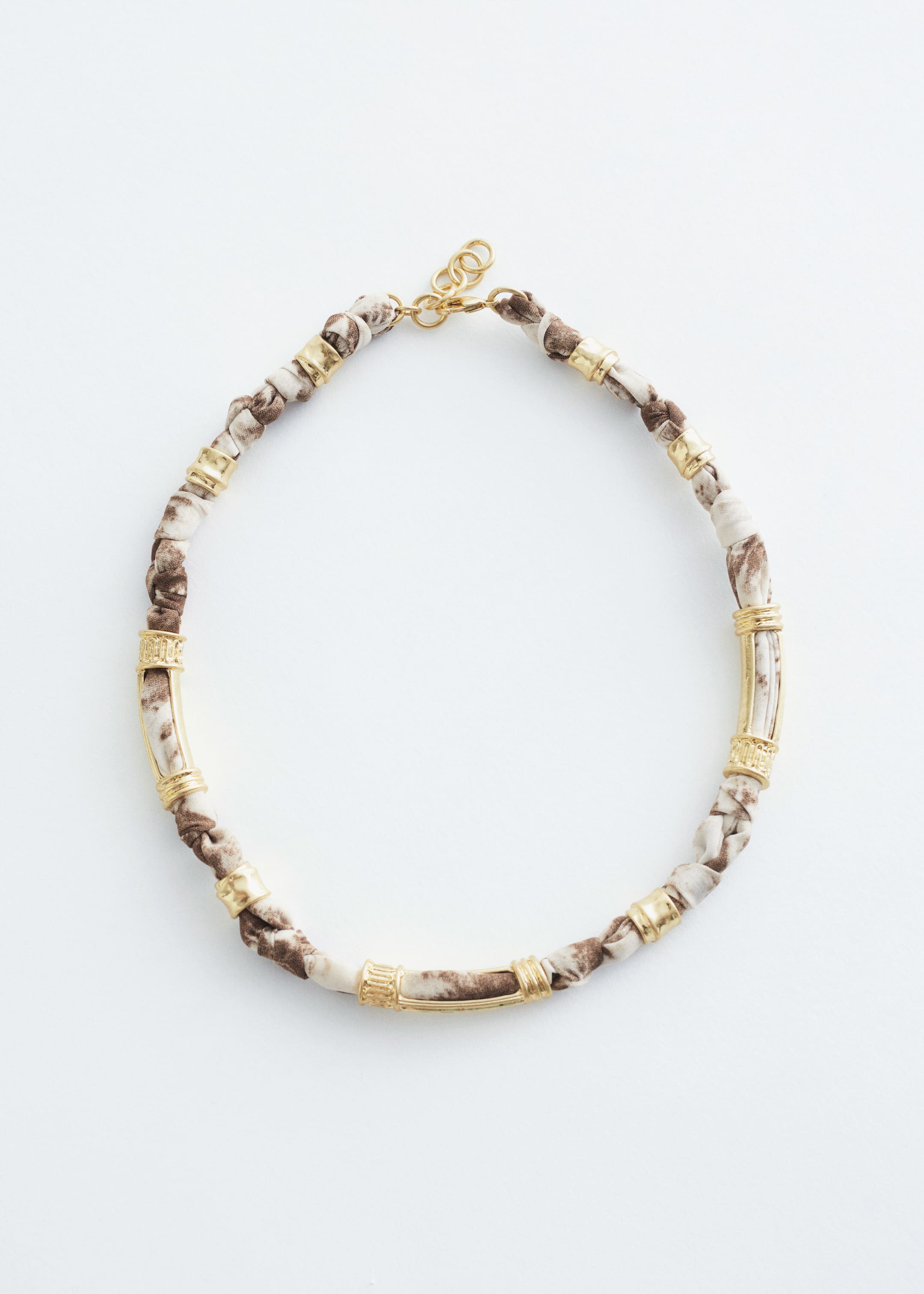 Agrandir l'image: Collier en tissu perlé - Brun/Doré - FEMME | H&M FR 1